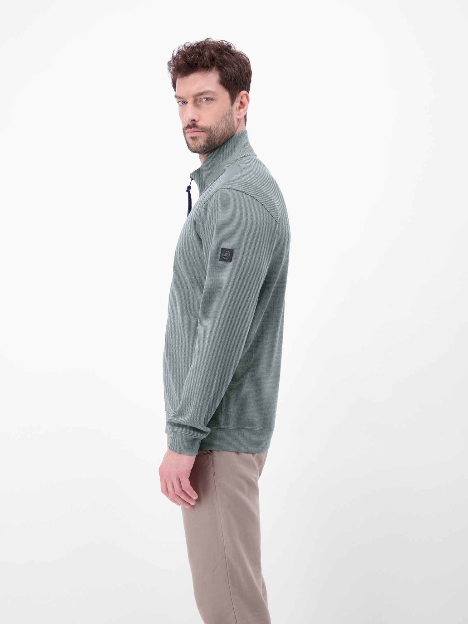 Sweatjacke LERROS "Jacke aus Baumwollmix mit Taschen", Herren, Gr. 3XL, storm grau, 90% Baumwolle, 10% Polyester, Sweatjacken Sweatjacke 5