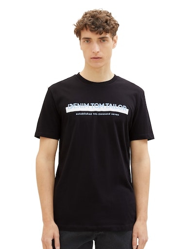 TOM TAILOR Denim T-Shirt, mit Logofrontprint