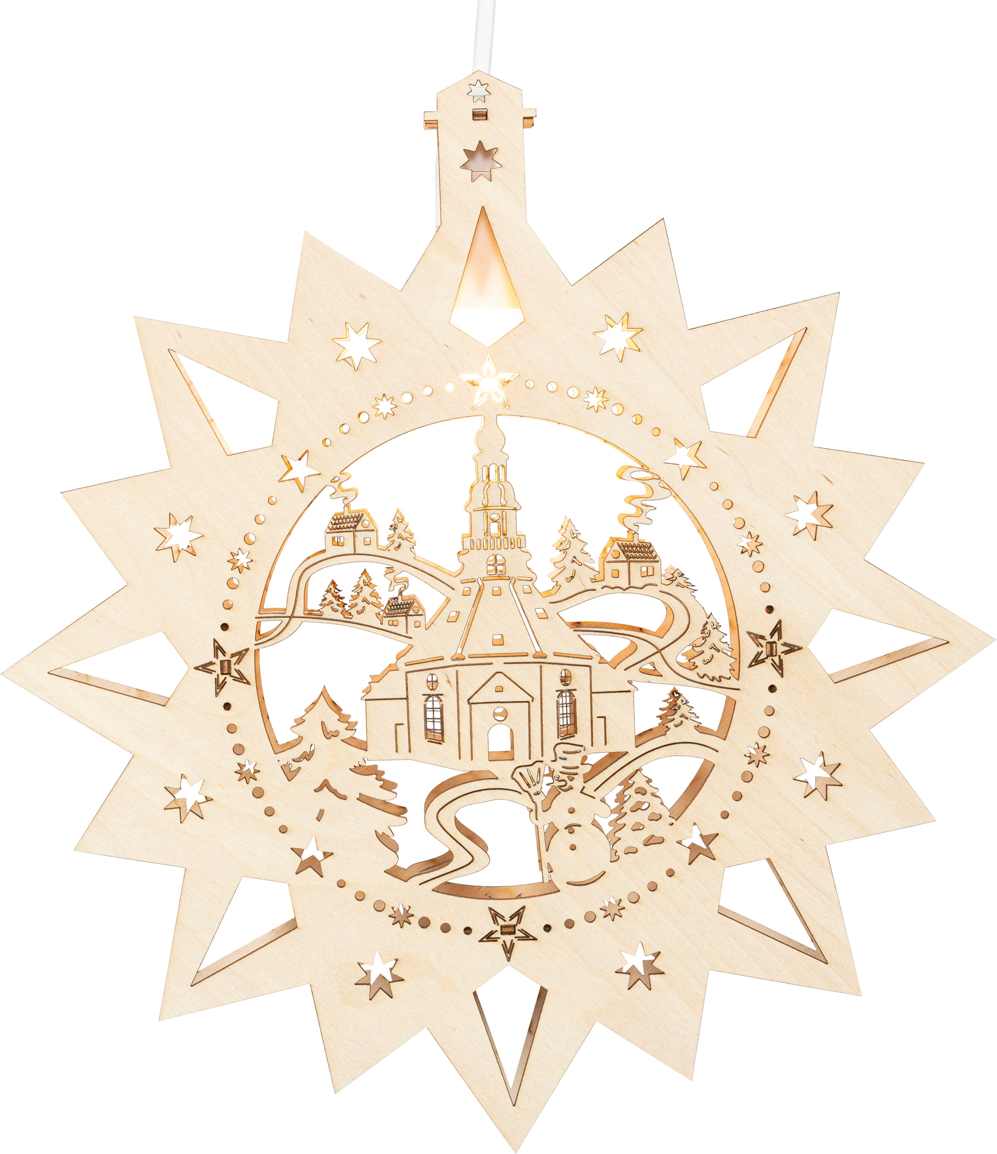 SAICO Original LED Fensterbild "Seiffener Kirche, inkl. LED-Leuchtmittel, w günstig online kaufen