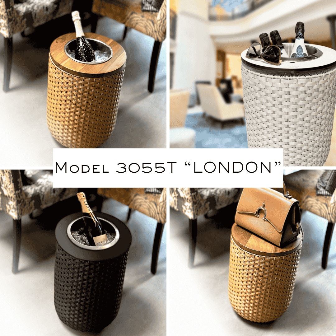 COOTAB COOLER TABLE 4-in-1 Loungetisch mit Edelstahl-Kühler London 50 cm