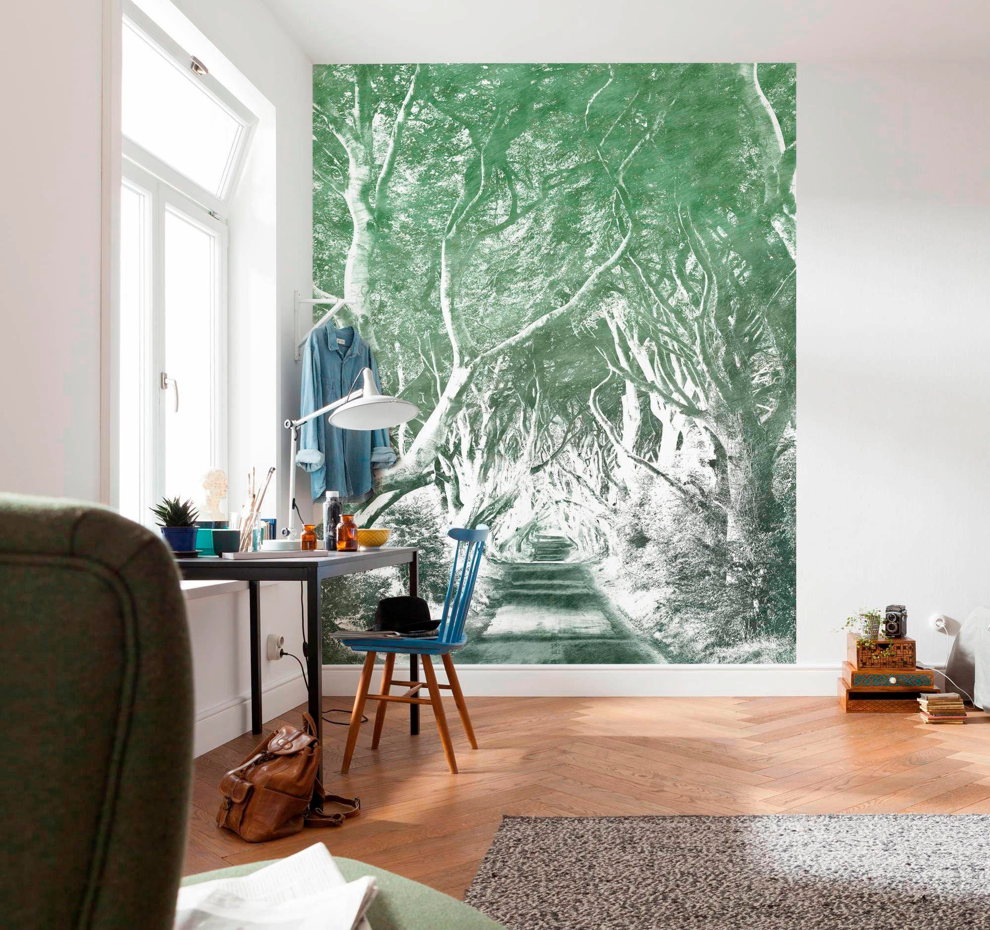 Komar Vliestapete »Digitaldruck Vlies - Alley Graphite - Größe 200 x 250 cm«, bedruckt, Wohnzimmer, Schlafzimmer