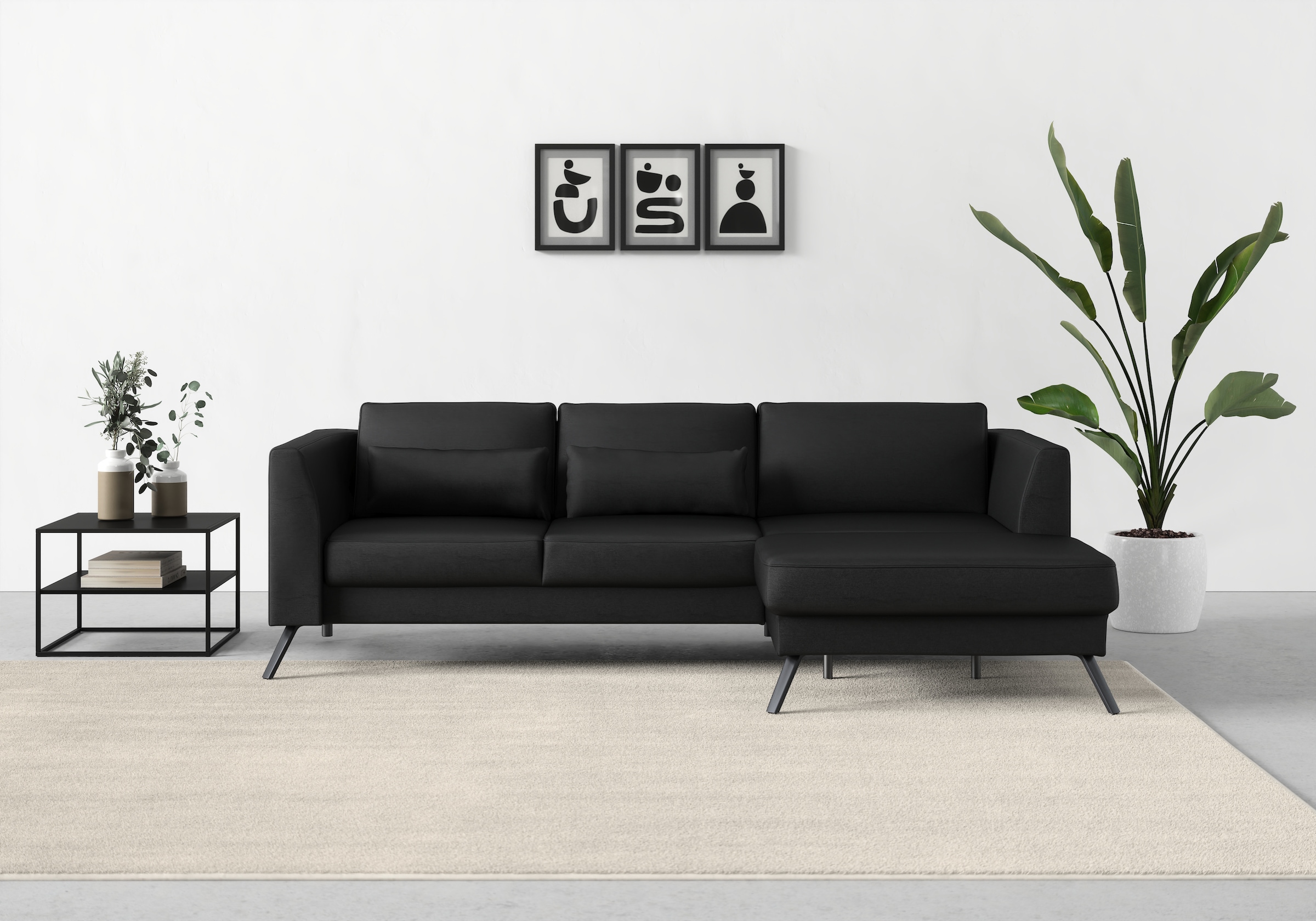 sit&more Ecksofa "Lindholm L-Form", mit Sitztiefenverstellung und Federkern günstig online kaufen