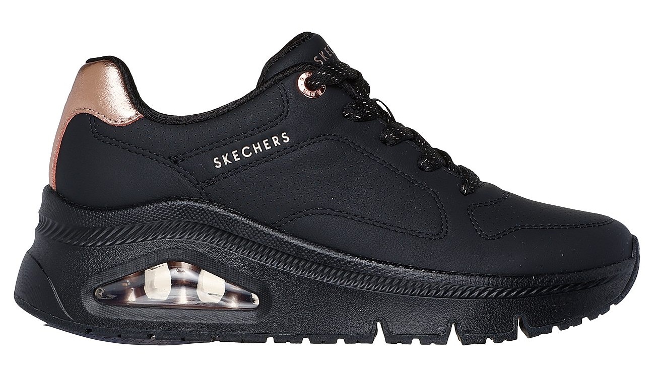 Skechers Sneaker »UNO ICON«, Schnürschuh, Freizeitschuh mit Metallic Elementen