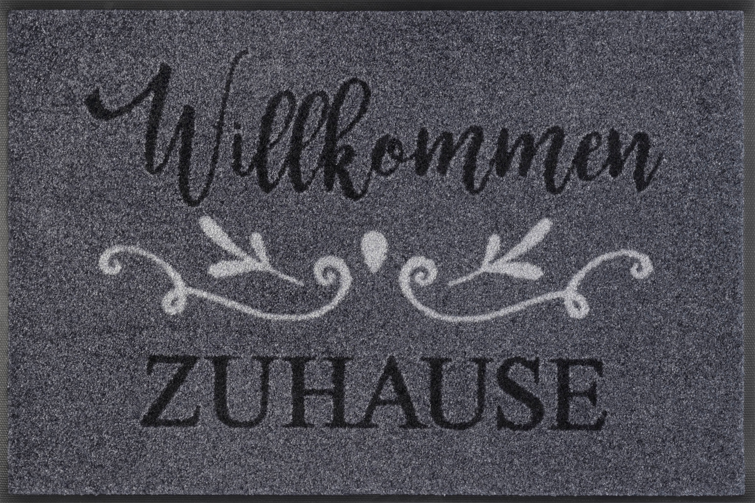 Schmutzfangmatte, Fußmatte Zuhause«, by | BAUR Kleen-Tex »Willkommen In- mit und Outdoor Spruch, geeignet, waschbar wash+dry rechteckig,