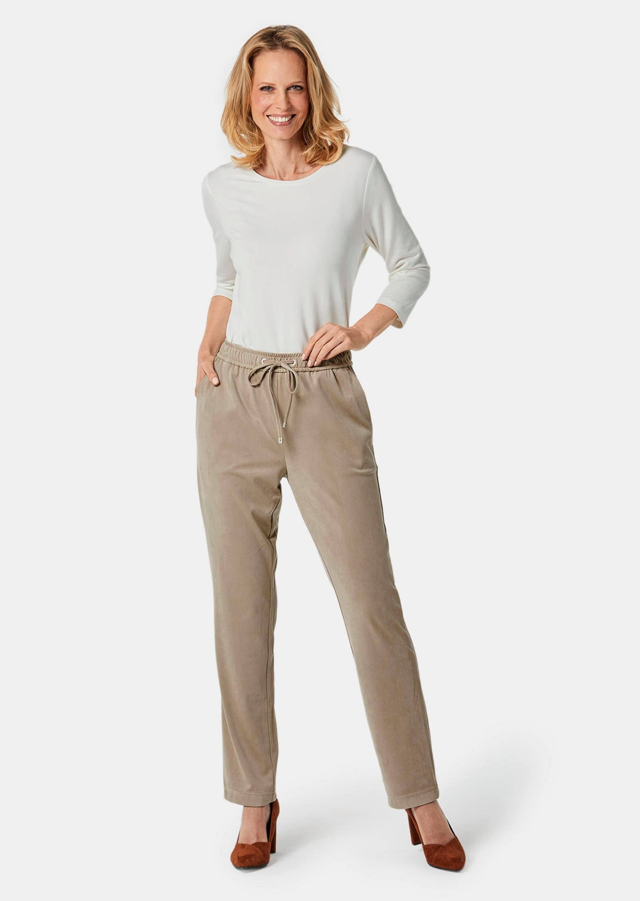 Goldner Sara 2-in-1 Pants Beige Size 20 2