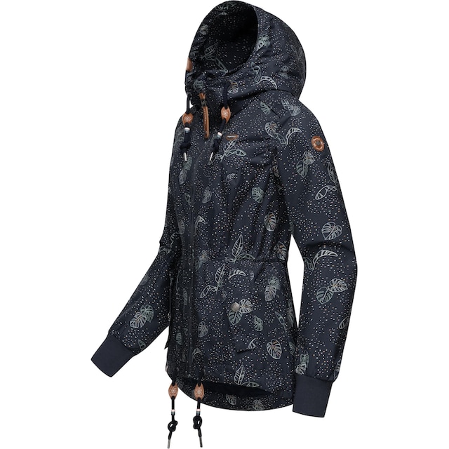 Ragwear Outdoorjacke »Danka Leaves«, mit Kapuze, stylische Übergangsjacke  mit Print und Kapuze kaufen | BAUR