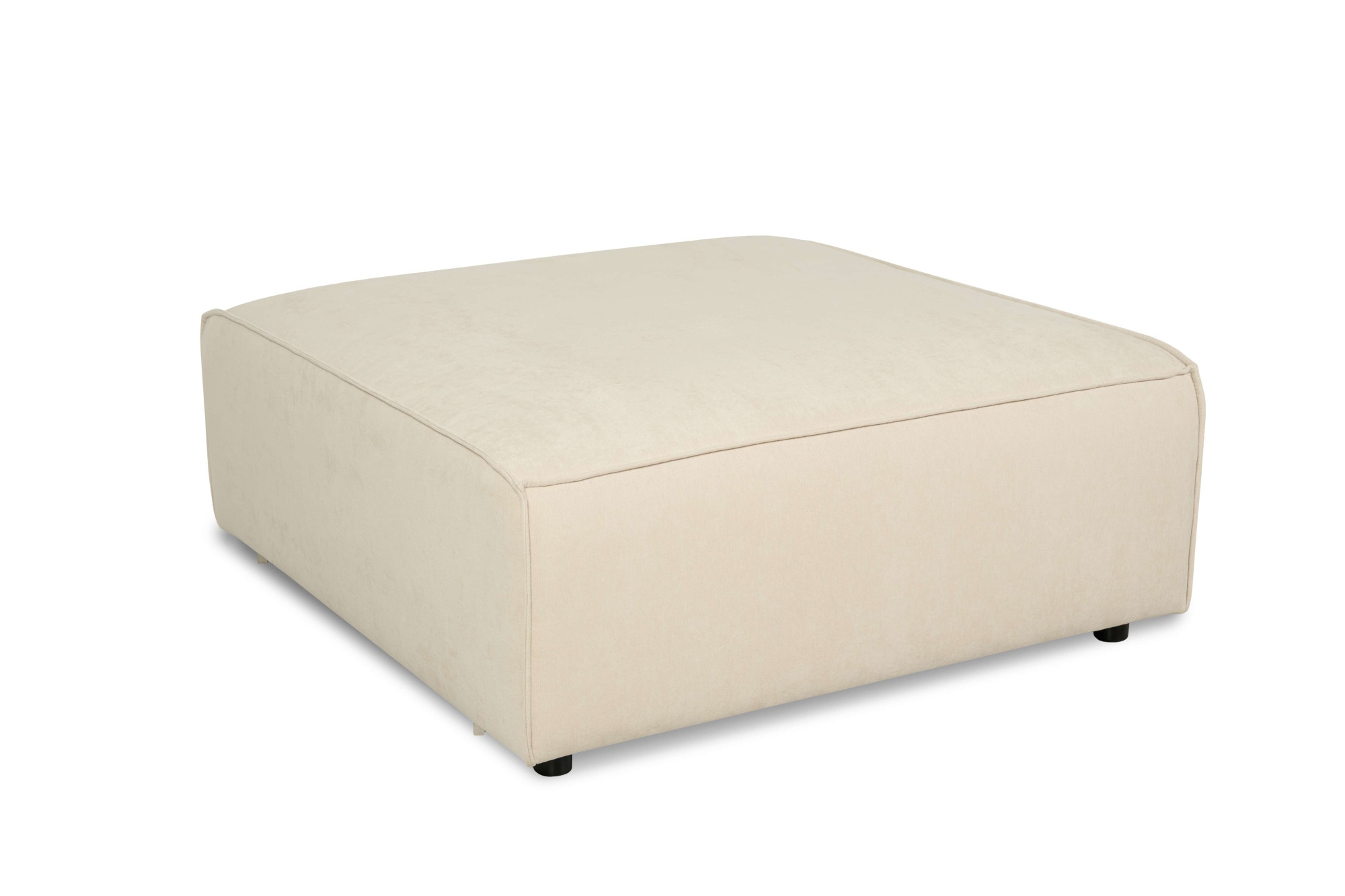 OTTO home Polsterhocker »Jorrena, extra weicher Chenille-Stoff« Praktische Ergänzung, 105x105 cm, mit Wellenunterfederung
