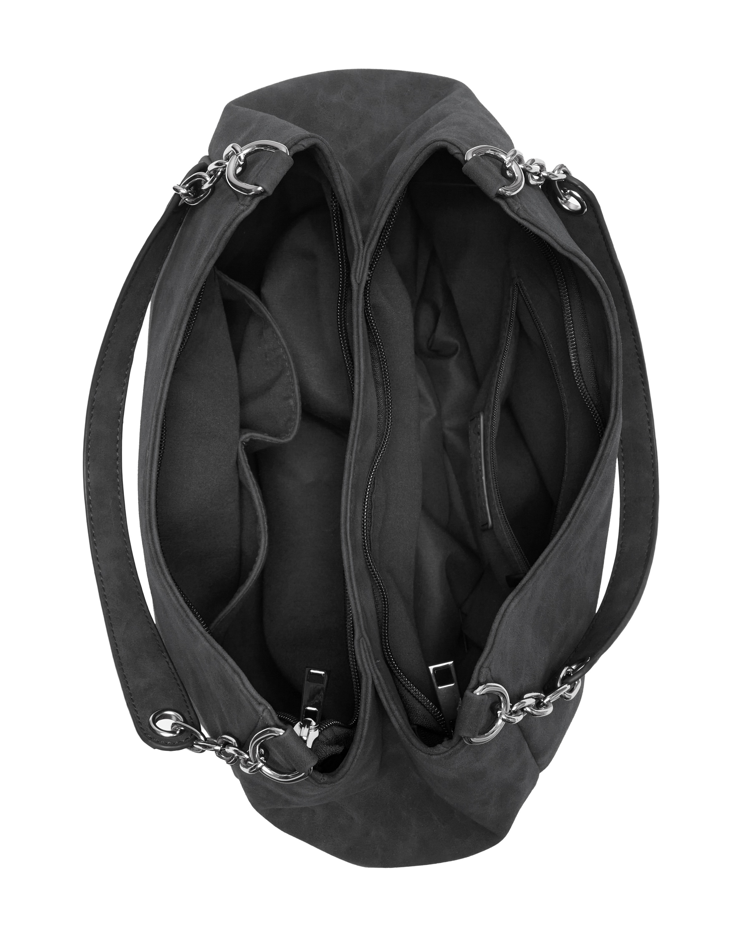 Henkeltasche VIVANCE "Schultertasche", Damen, Gr. B/H/T: 34cm x 30cm x 16cm, schwarz, Lederimitat, unifarben, Taschen, Damentasche, Shopper, Einkaufstasche, Handtasche VEGAN 2