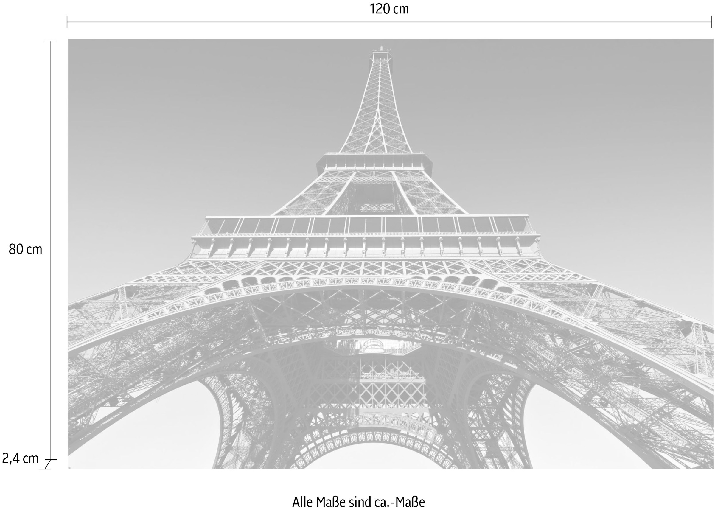 queence Acrylglasbild »Eiffelturm«, Paris-Elemente der Architektur-Europa-Himmel, Fine Art-Print in Galeriequalität