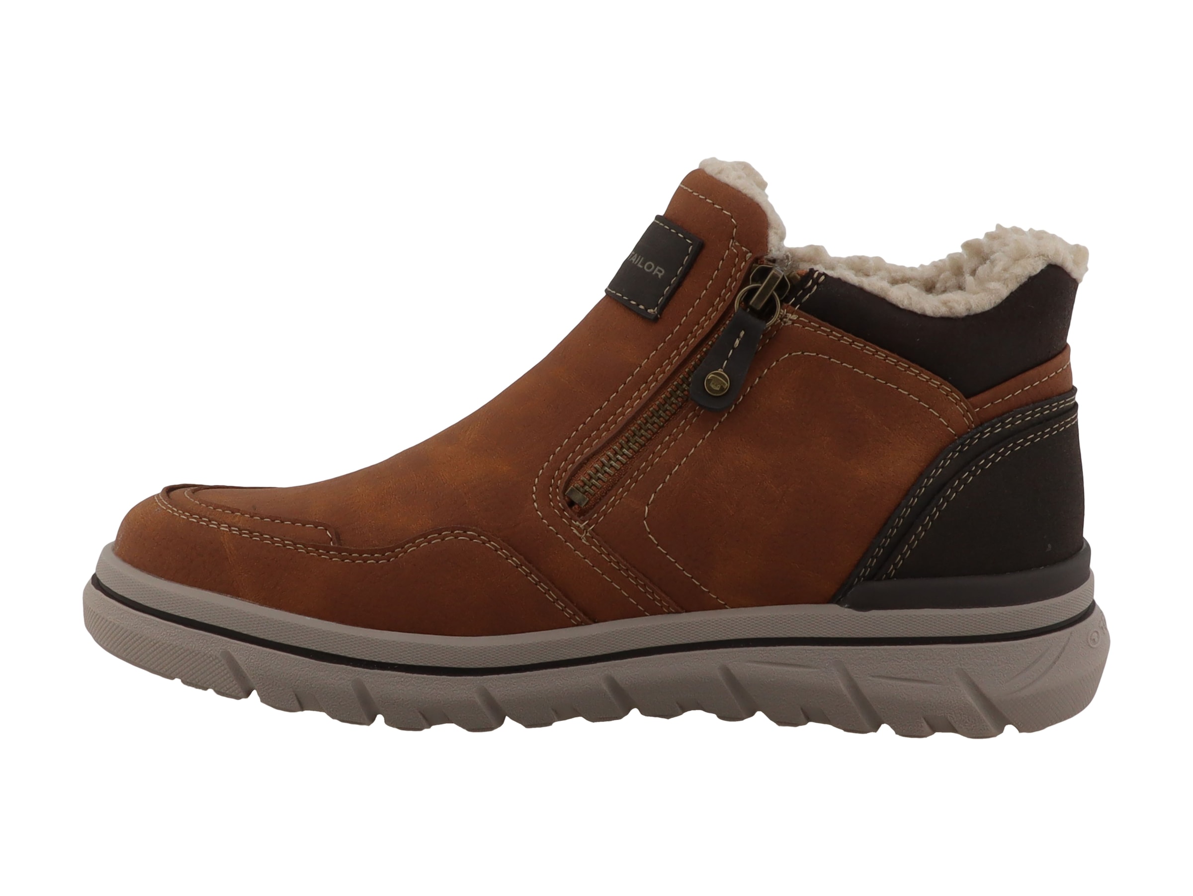 TOM TAILOR 1100000002199  Reißverschlussboots mit Kontrastbesätzen und Kontrastnähten