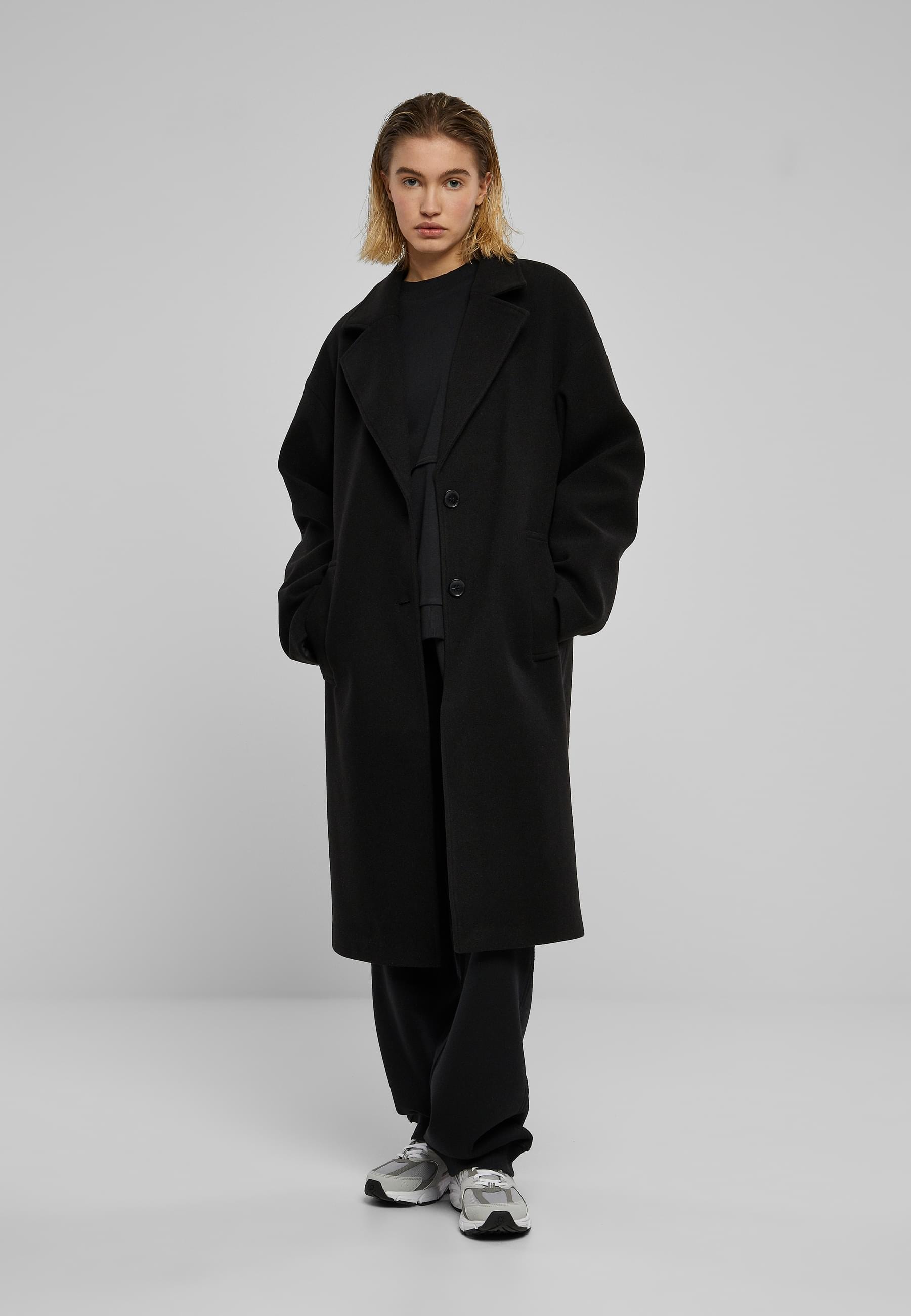 URBAN CLASSICS Winterjacke »Urban Classics Damen Ladies Oversized Long Coat«, (1 St.), ohne Kapuze