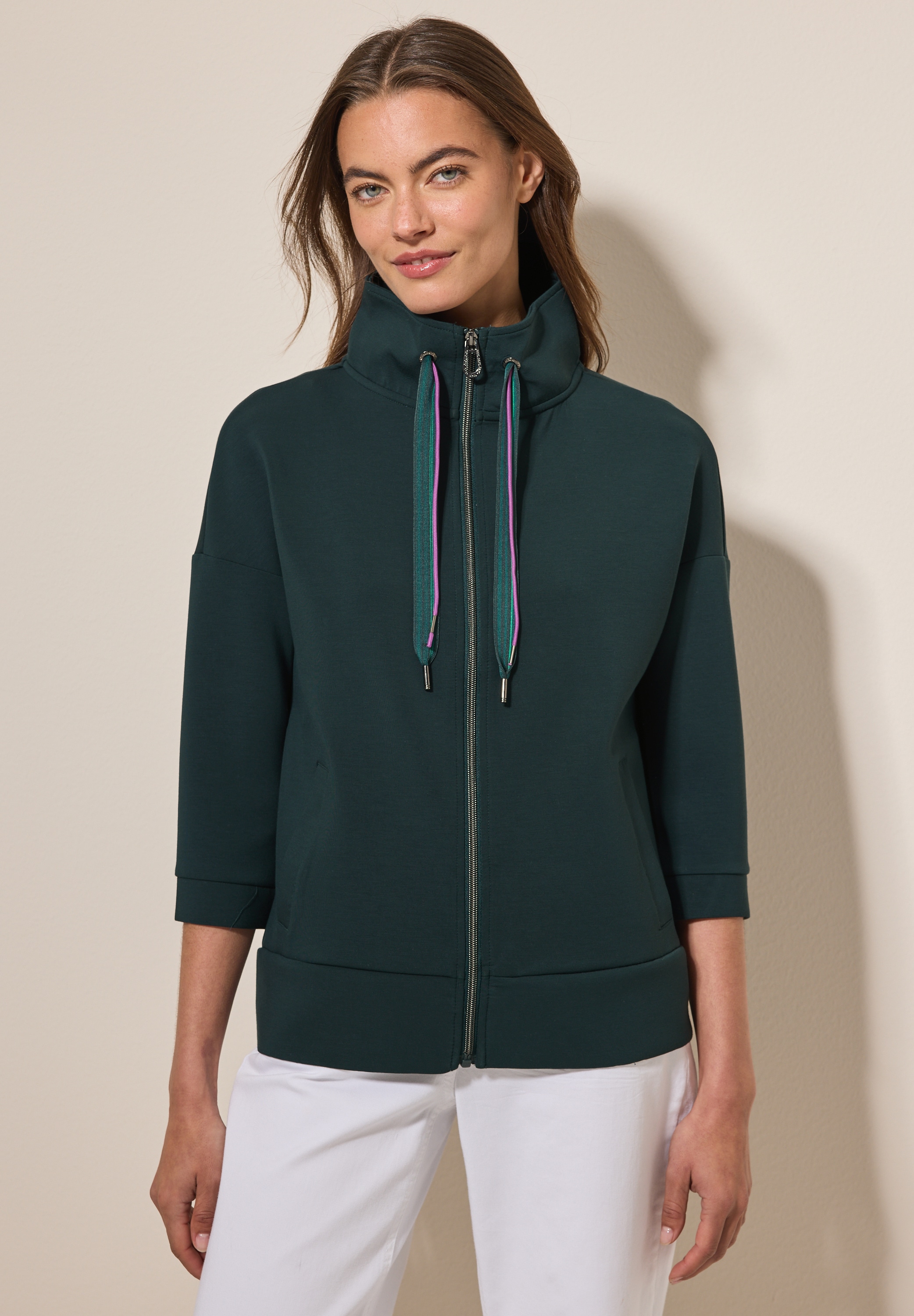 Cecil Sweatjacke, mit 3/4 Ärmeln günstig online kaufen