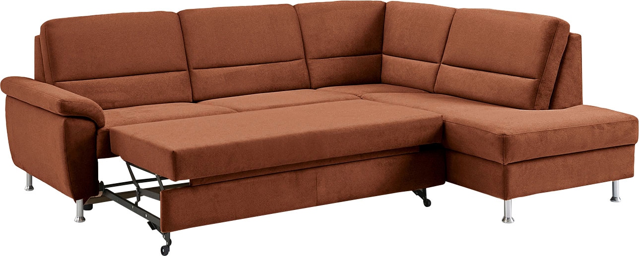 CALIZZA INTERIORS Ecksofa »Onyx L-Form«, Ottomane links oder rechts, wahlweise mit Bettfunktion, Breite 257 cm