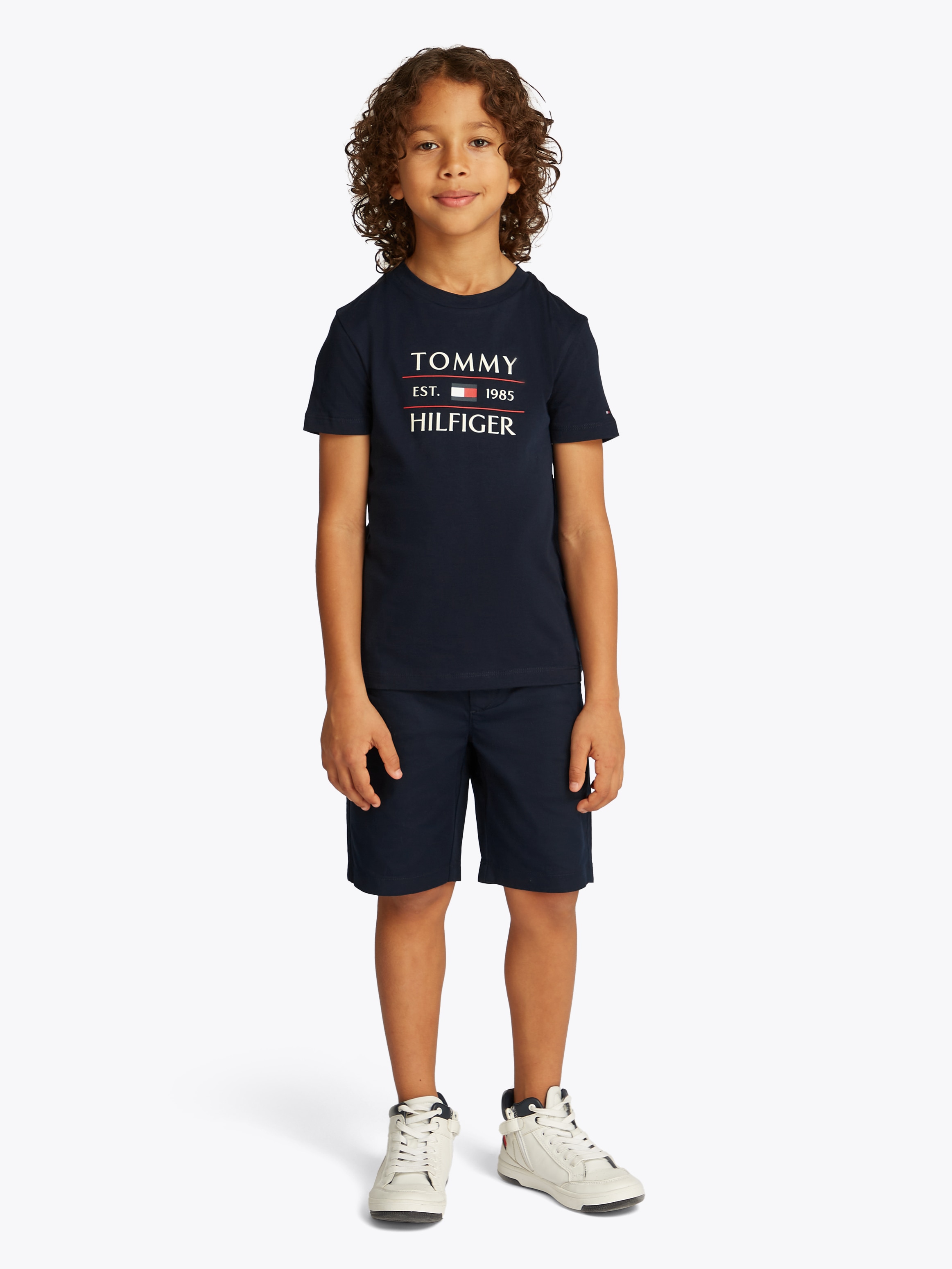 Tommy Hilfiger T-Shirt »TOMMY FLAG HILFIGER REG TEE SS«, mit großem Logo