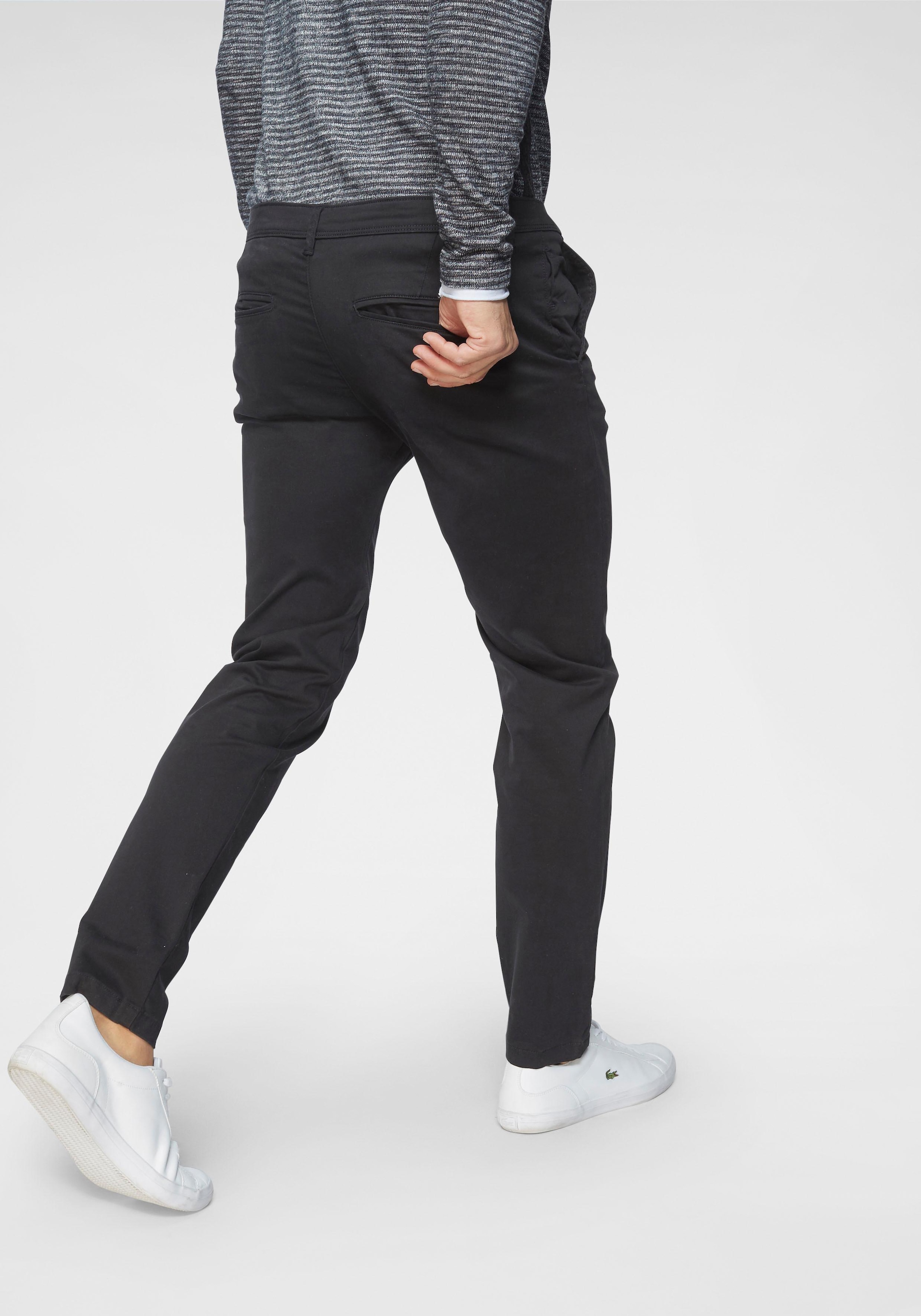 Jack & Jones Herren Chino Hose JJIMARCO JJBOWIE SA - Slim Fit - Schwarz - B günstig online kaufen