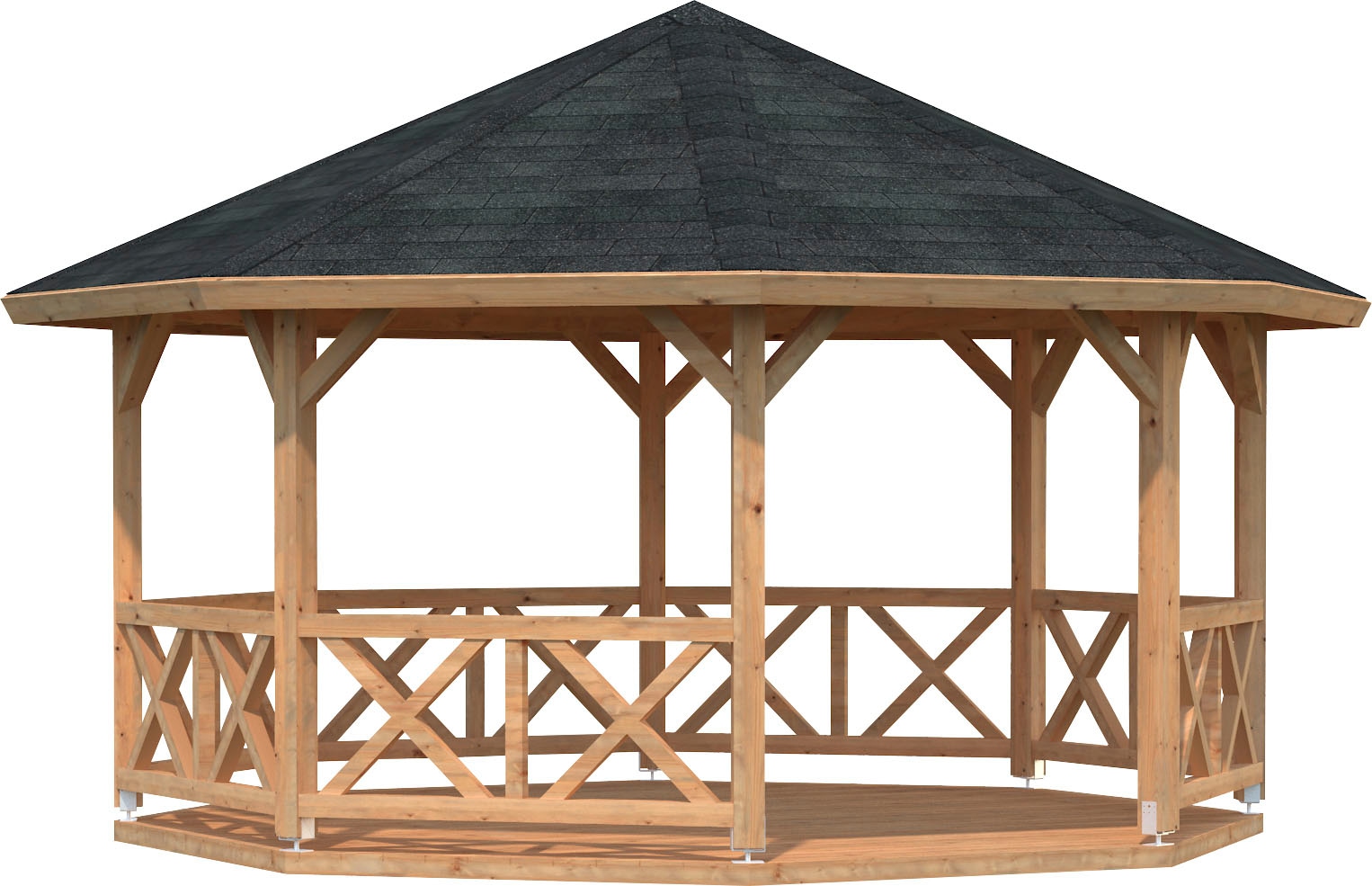 Palmako Holzpavillon "Betty", BxT: 551x551 cm, hellbraun