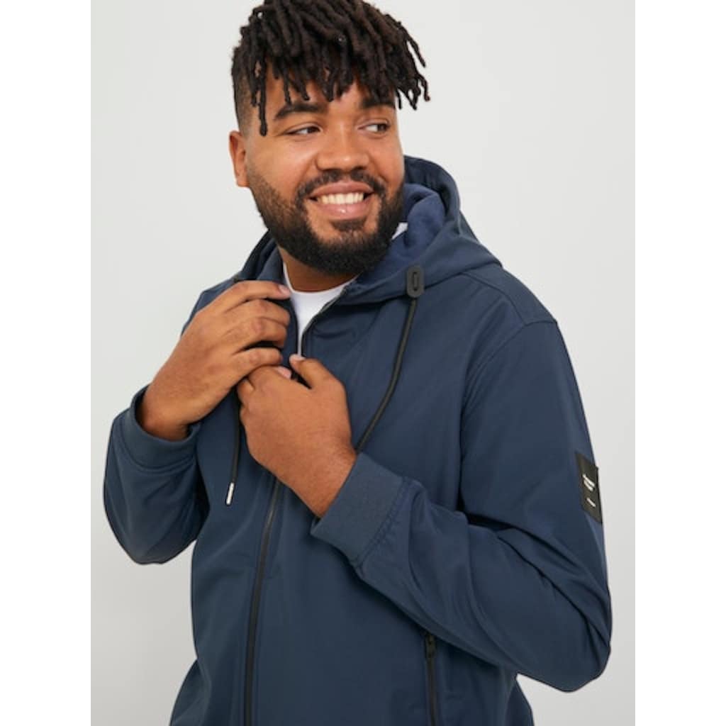 Jack & Jones PlusSize Softshelljacke »JJEBASIC SOFTSHELL HOOD NOOS PLS«, mit Kapuze