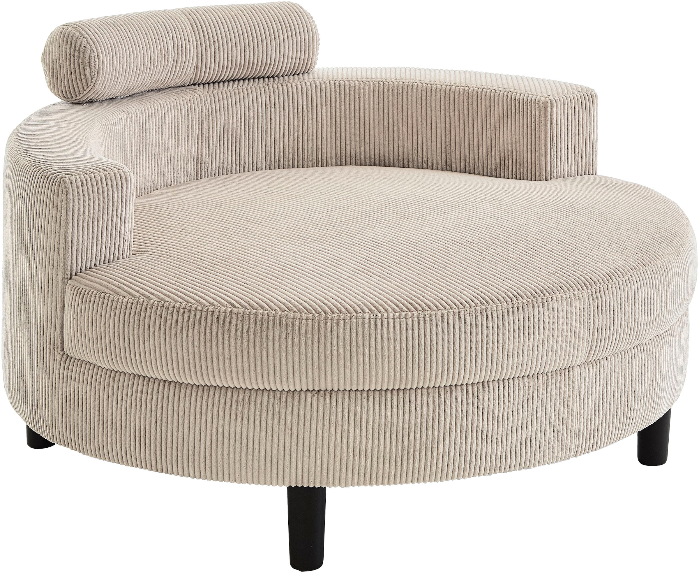 ATLANTIC home collection Loveseat »Ravi«, XXL- Sessel, inklusive Stauraumhocker, Rückenkissen & drei Zierkissen