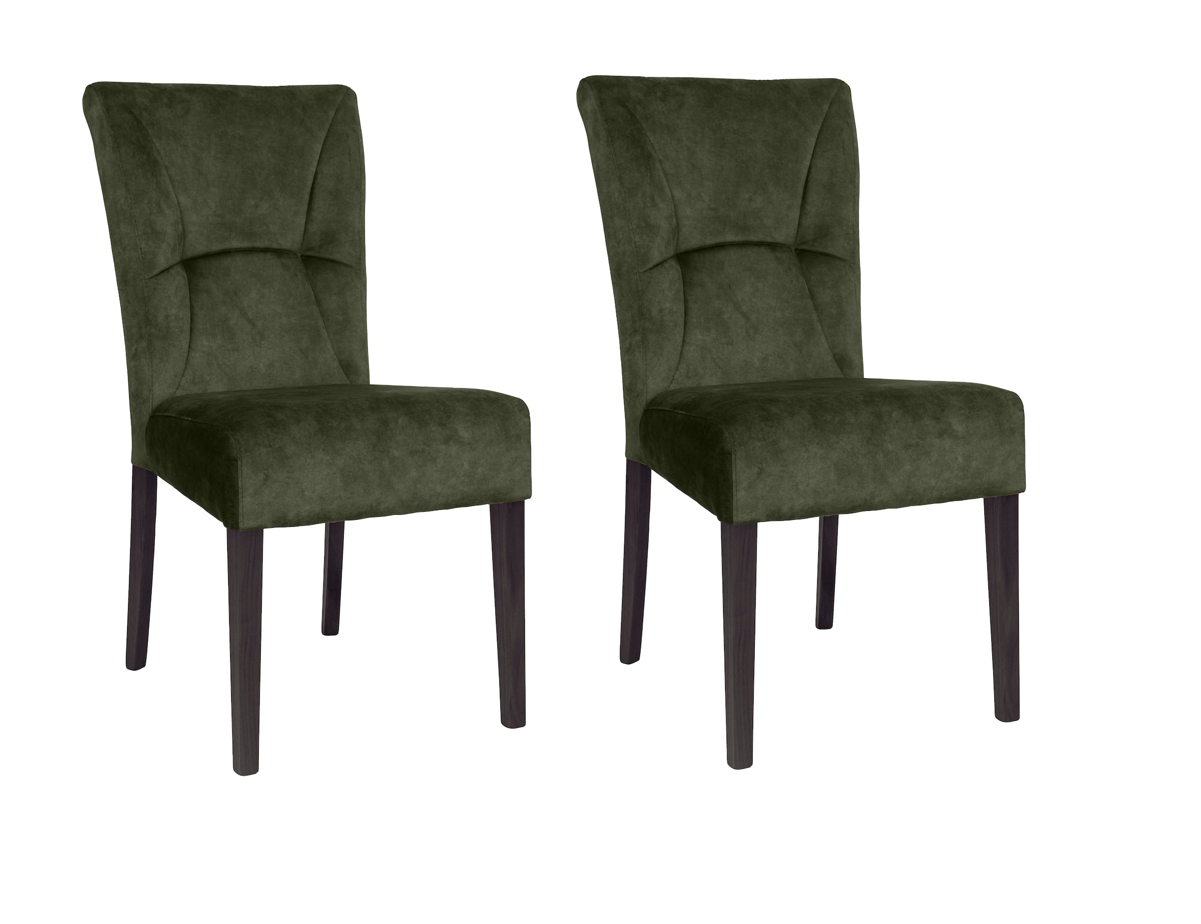 Home affaire 4-Fußstuhl "Henry" (Set) 2 Stk. Samtvelours Sitz und Rücken ge günstig online kaufen