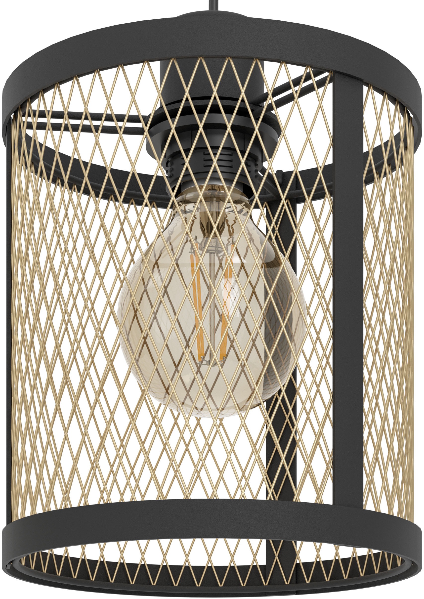 EGLO Hängeleuchte »DELLOW Pendellampe - Stahl - E27 - 3X40W - IP20« E27 1 Stk. Hängelampe, Deckenlampe, Wohnzimmer, Esszimmer, L88 x B18 x H110 cm