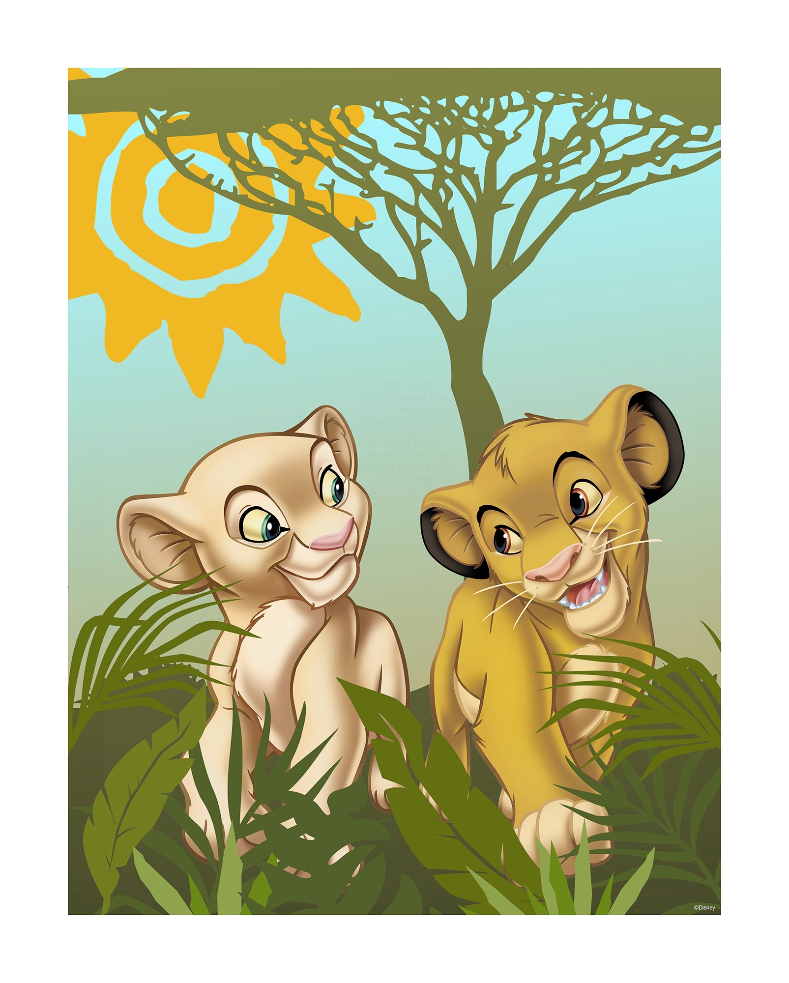 Komar Bild "Lion King Urembo Meadows" Disney 1 Stk. tlg. Wandbild zur Dekor günstig online kaufen