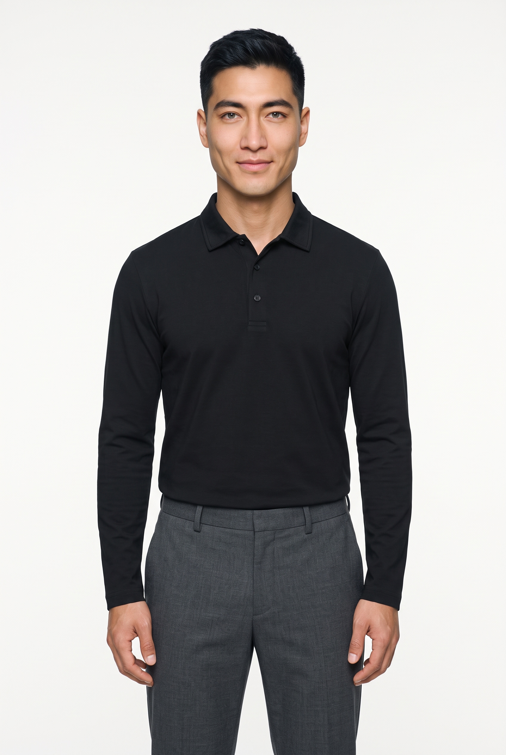 BOSS GREEN Langarm-Poloshirt »Pirol« Langarm, regular fit, Logo-Stickerei