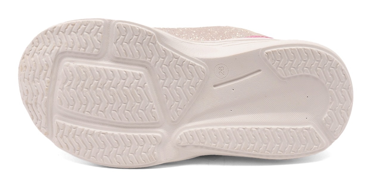 Bisgaard Sneaker »yuki glitter Weite: normal«, Freizeitschuh, Mädchen Schuh mit Klett, Größenschablone zum Download