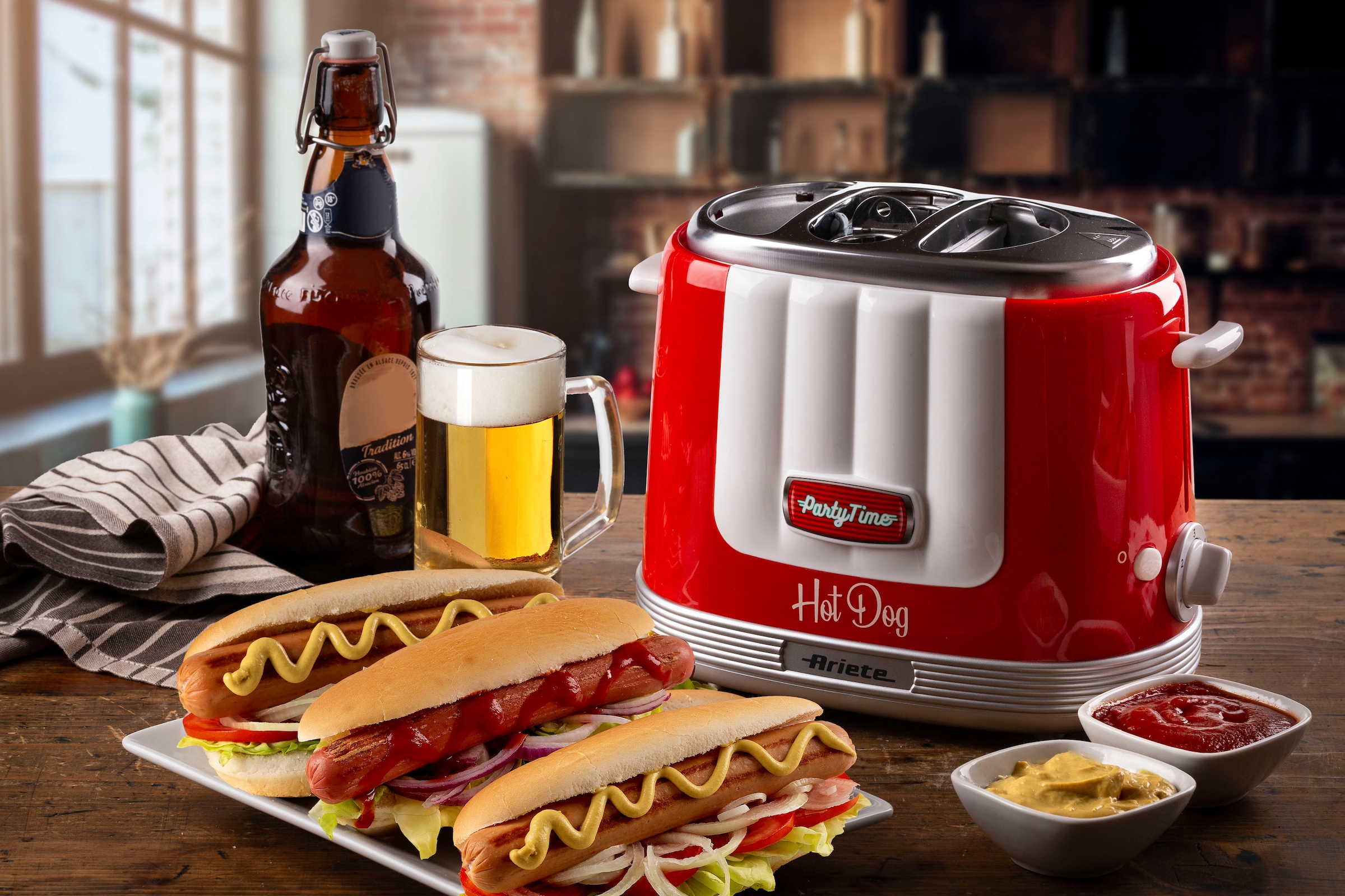 Ariete Hotdog-Maker »206R Party Time rot«, 650 W