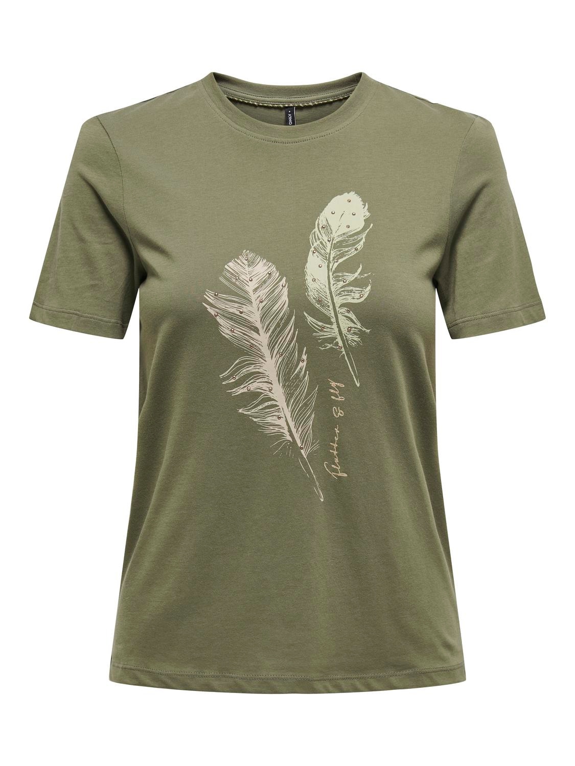 ONLY Kurzarmshirt "ONLKITA LIFE REG S/S FEATHERS TOP JRS" günstig online kaufen