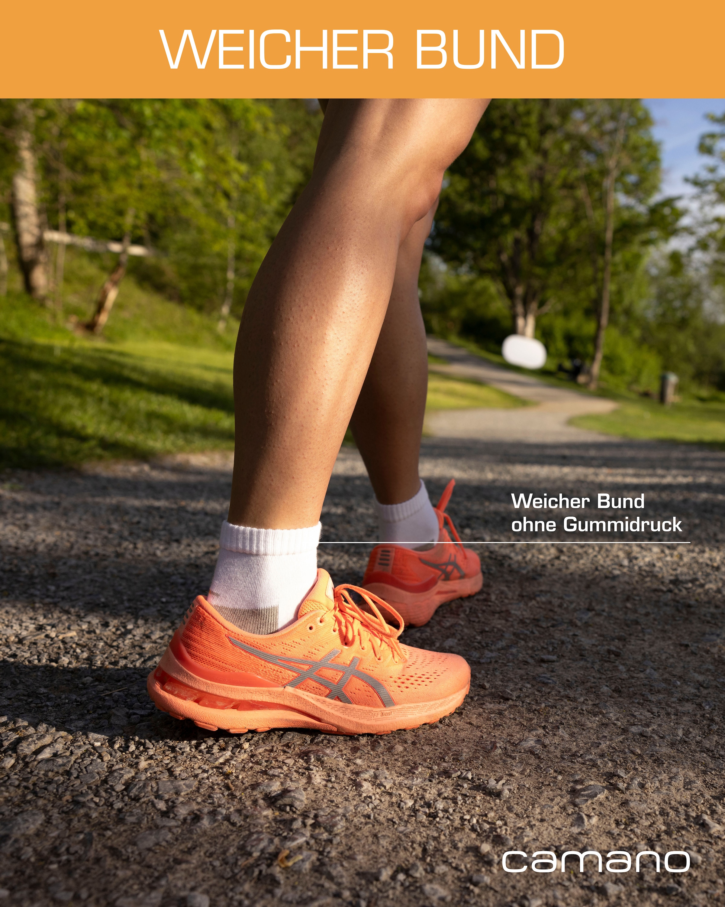 Camano Sportsocken »function«, (4 Paar), mit entlastender Halbplüschsohle