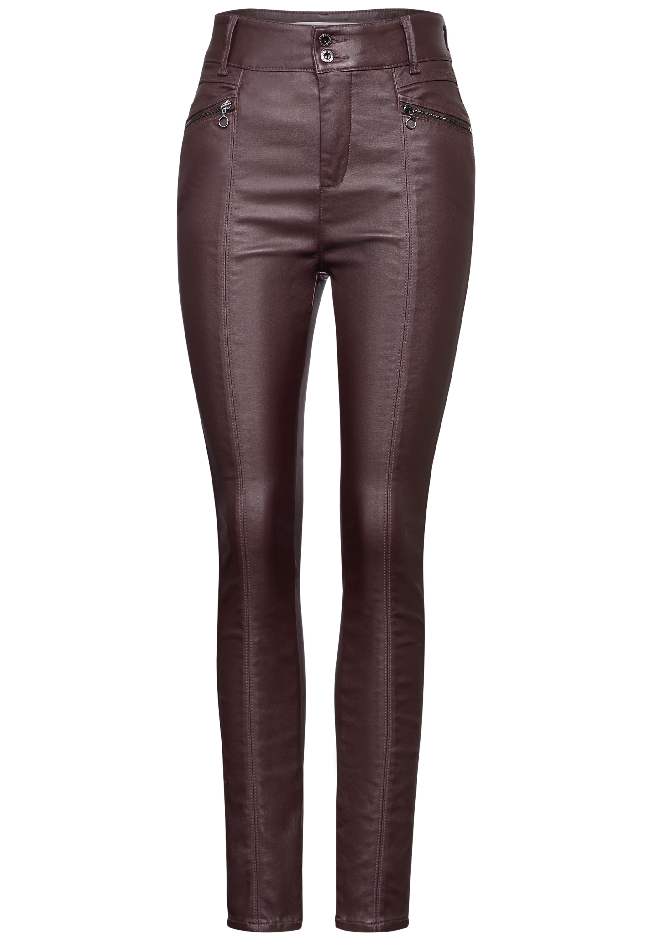 STREET ONE STUDIO Lederimitathose  High Waist