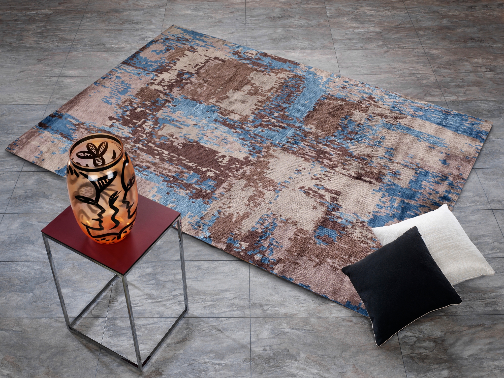 OCI DIE TEPPICHMARKE Teppich "WESTSIDE PALUNG" rechteckig 12 mm Höhe handgeknüpfter echter original Nepal Design Kurzflor Teppich, dezent