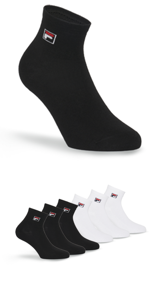 Fila "UNISEX QUARTER PLAIN SOCKS" 6 Paar, mit Logo-Schriftzug
