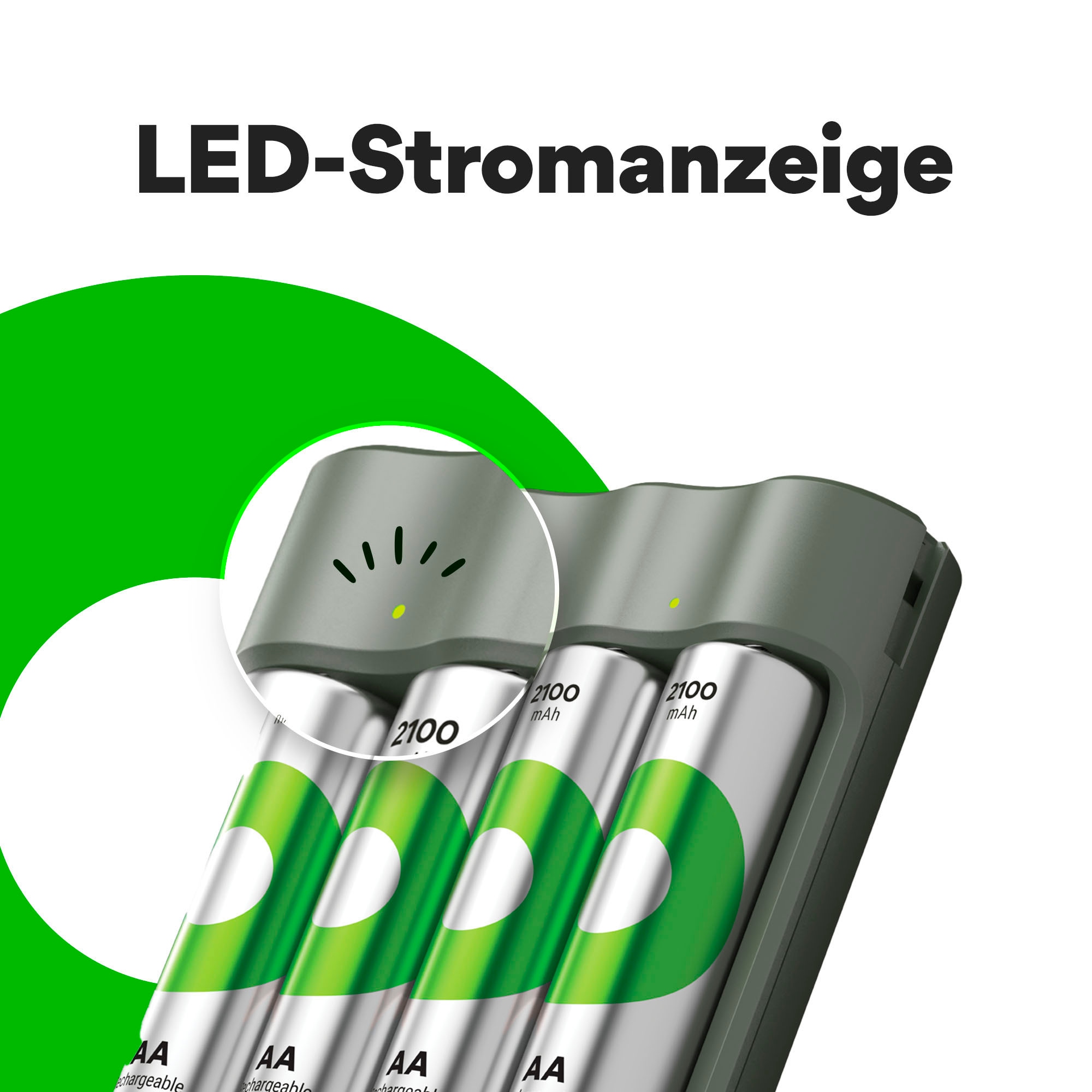 GP Batteries Batterie-Ladegerät »Free Charger B441U + 4x 2100mAh AA«