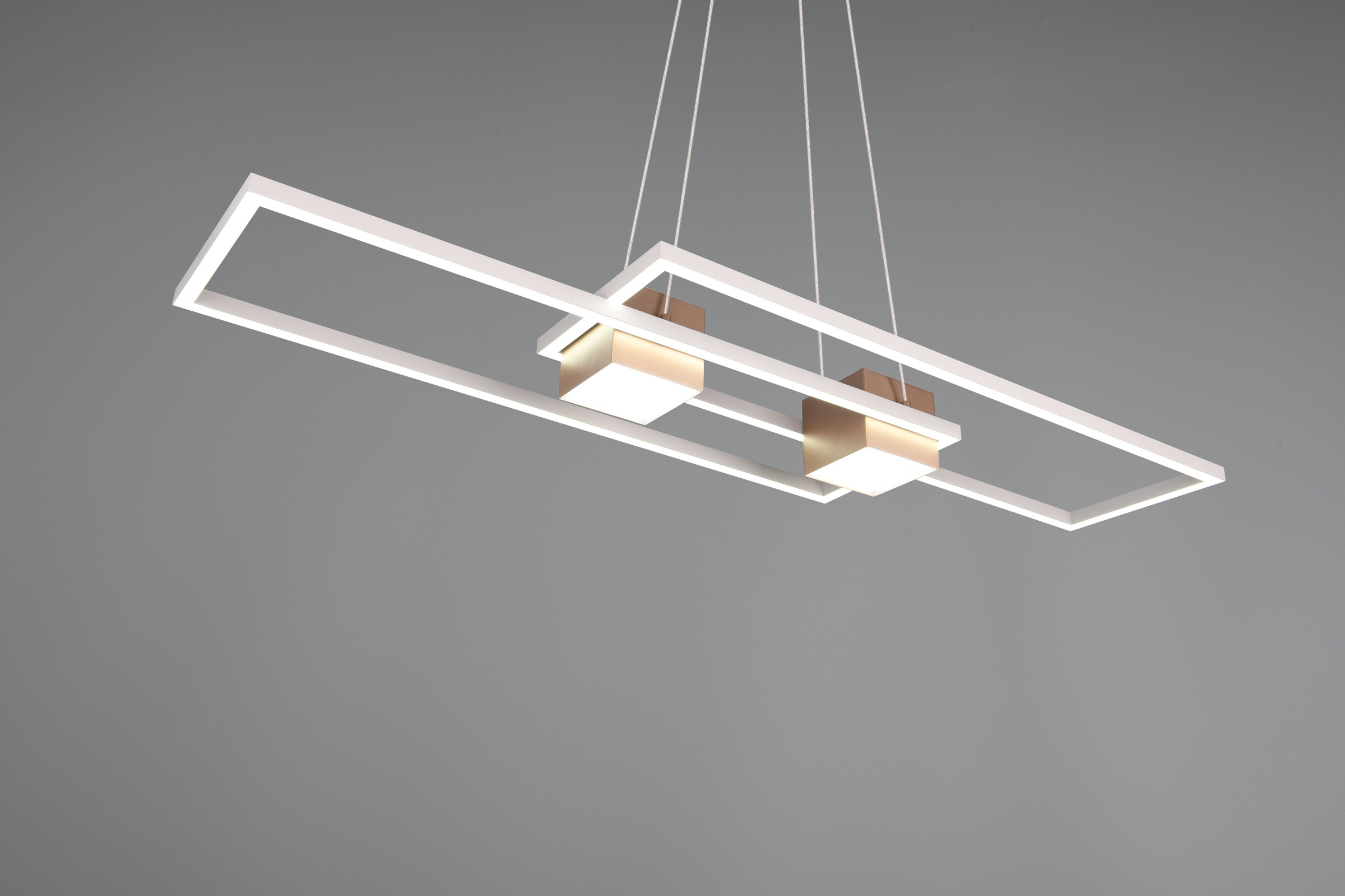TRIO Leuchten LED Pendelleuchte »ALBANY, LED Hängelampe Wohnzimmer mit Fernbedienung, dimmbar, CCT«, 1 flammig, Leuchtmittel LED-Board | LED fest integriert, Lichtfarbe einstellbar, Memoryfunktion, Nachtlicht, up-and-down Licht