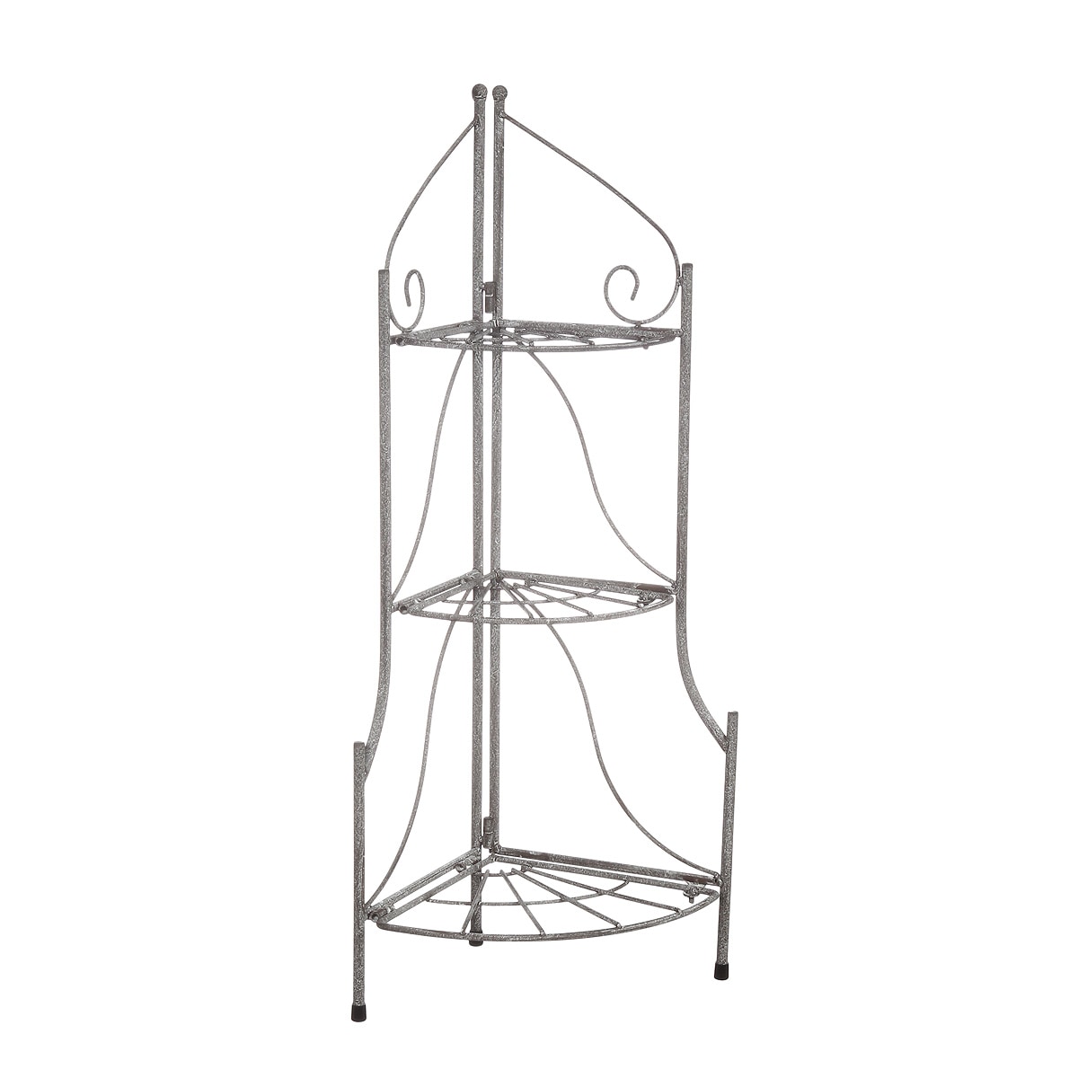 Ambiente Haus Pflanzentreppe "Eckregal in grau aus Eisen (H) 65cm" für Innen- und Außenbereich