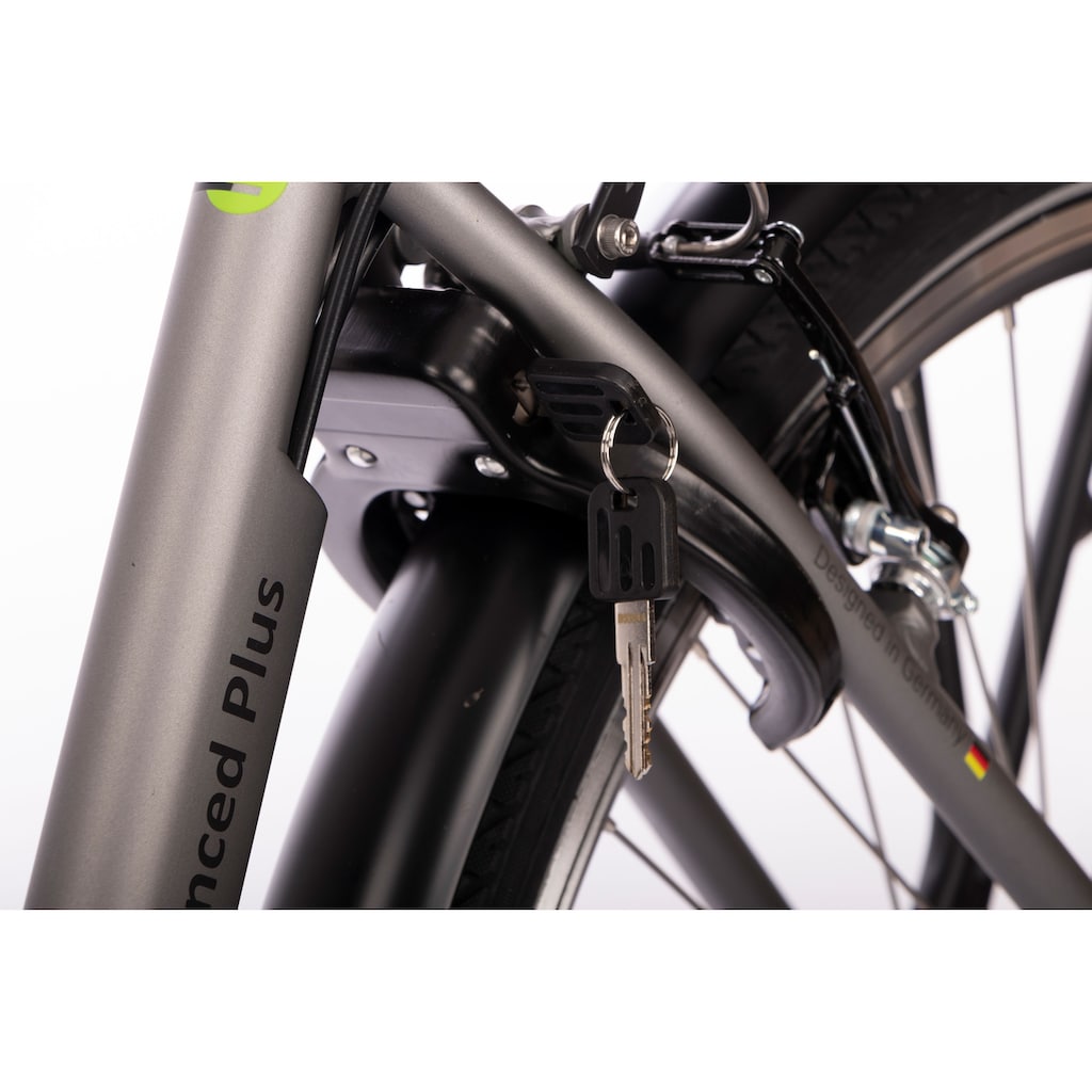 SAXONETTE E-Bike »Advanced Plus«, 3 Gang, Shimano, SHIMANO Nexus, Frontmotor 250 W, (mit Akku-Ladegerät)