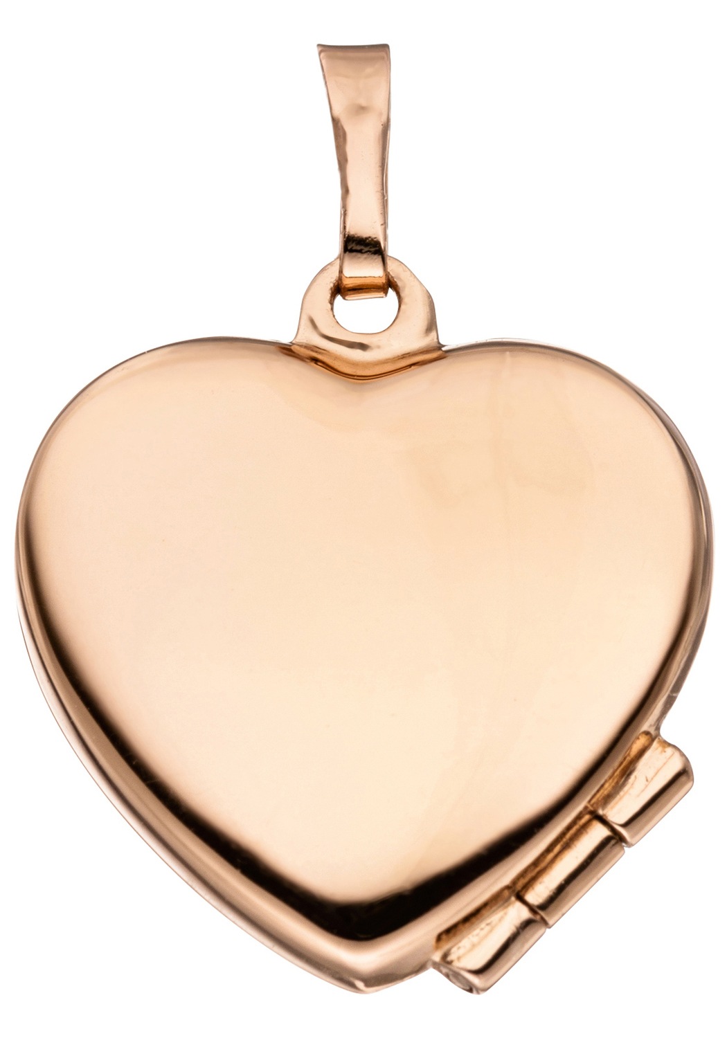 JOBO Medallionanhänger »Anhänger Medaillon Herz«, 925 Silber roségold vergoldet