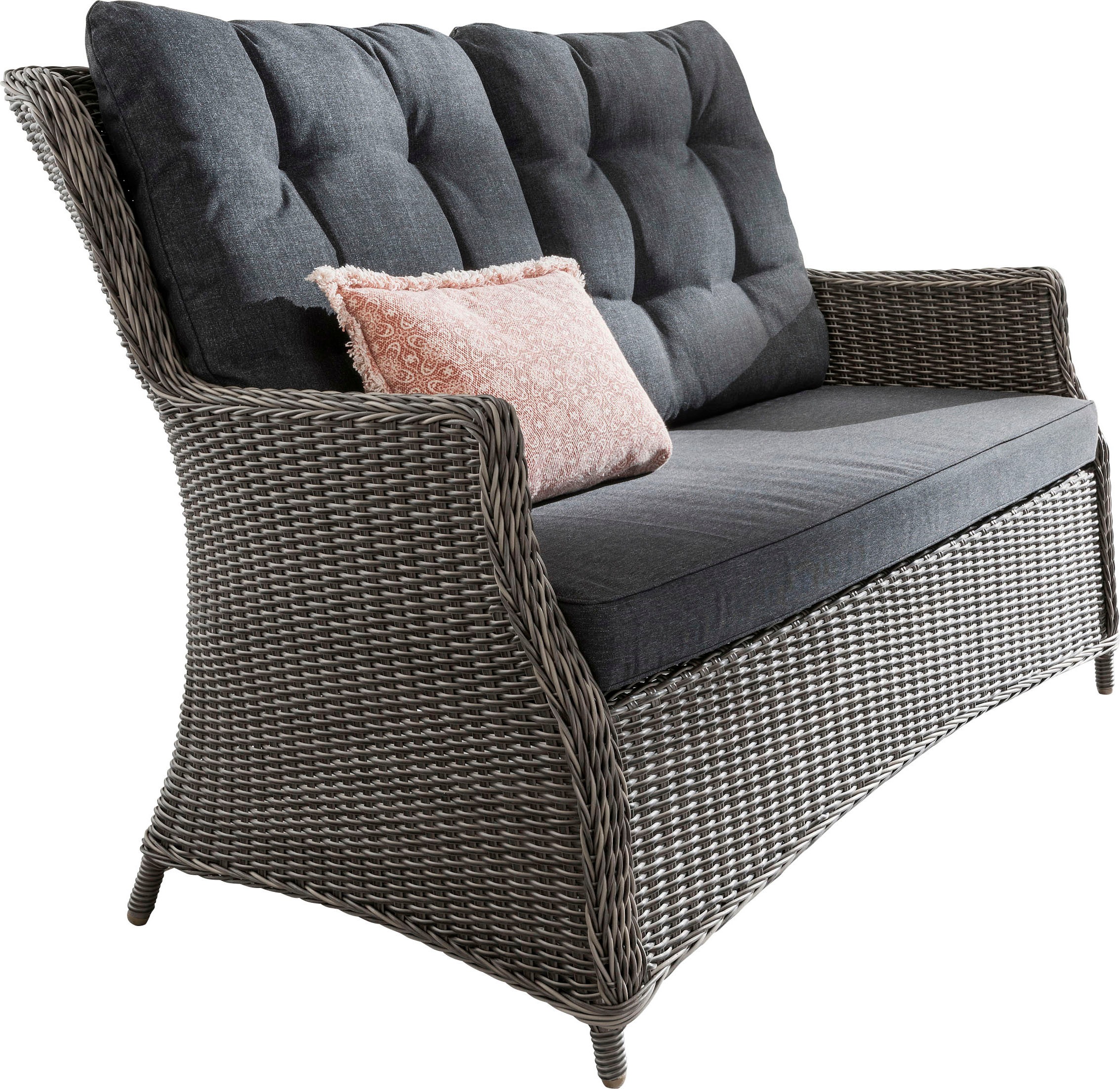 Destiny Loungesofa "CASA" Aluminium, Polyrattan, 2er Sofa, inkl. Auflagen günstig online kaufen