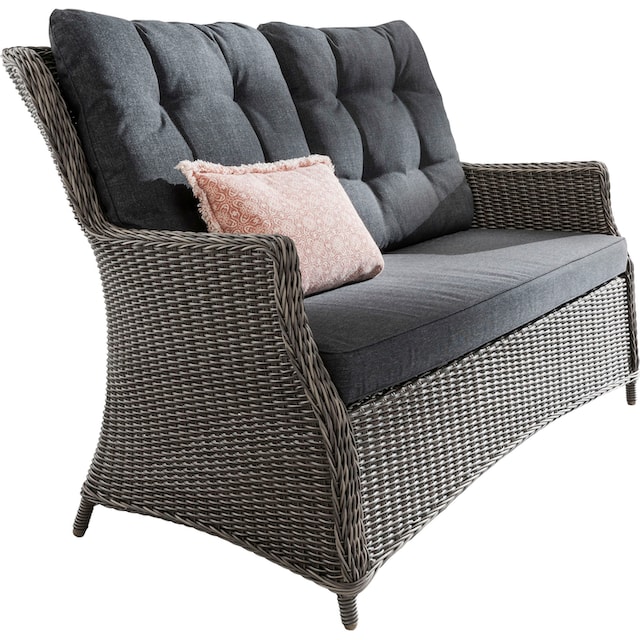 Destiny Loungesofa »CASA«, Polyrattan, vintage grau, inkl. Auflagen  bestellen | BAUR