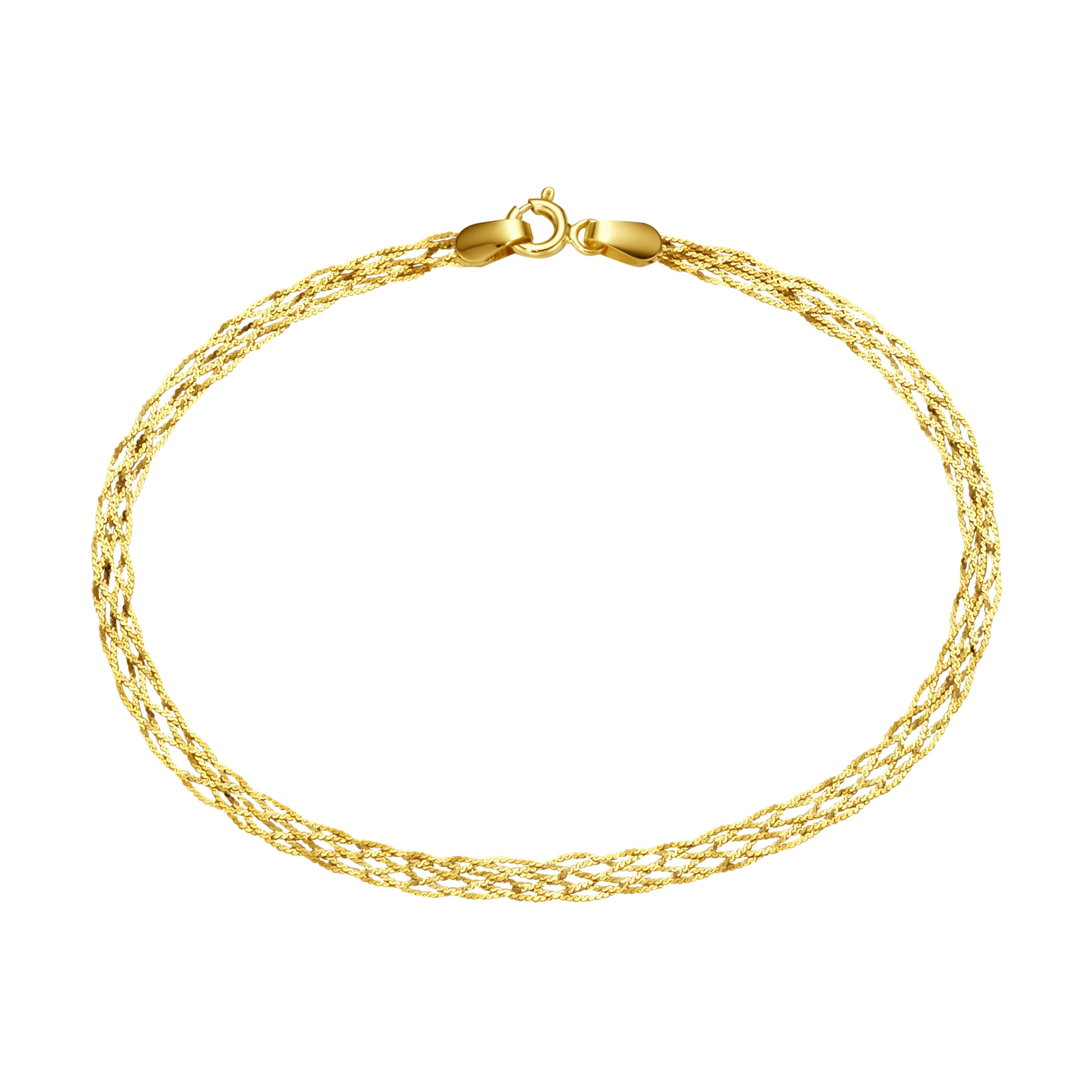 Merano »geflochtene Gold Armband Fantasiekette, BAUR kaufen 585« Luigi |