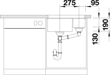 Blanco Granitspüle »SUBLINE 340/160-U«
