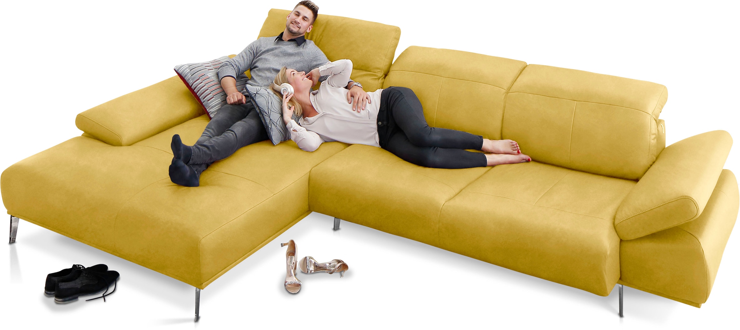 W.SCHILLIG Ecksofa "levi, Designsofa, elegant und zeitlos, bequem, L-Form", günstig online kaufen