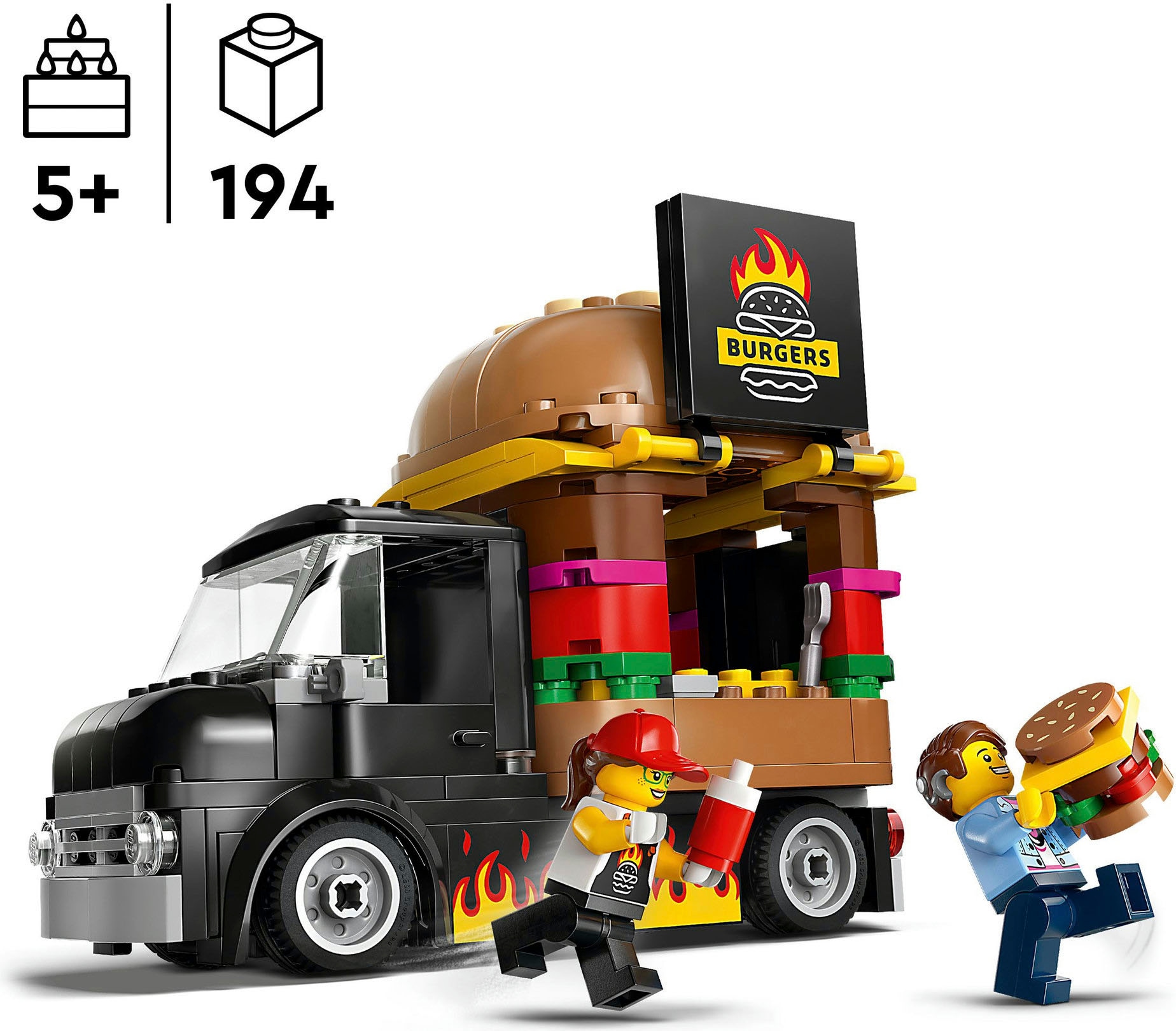 LEGO® Konstruktionsspielsteine »Burger-Truck (60404), LEGO City«, (194 St.), Made in Europe