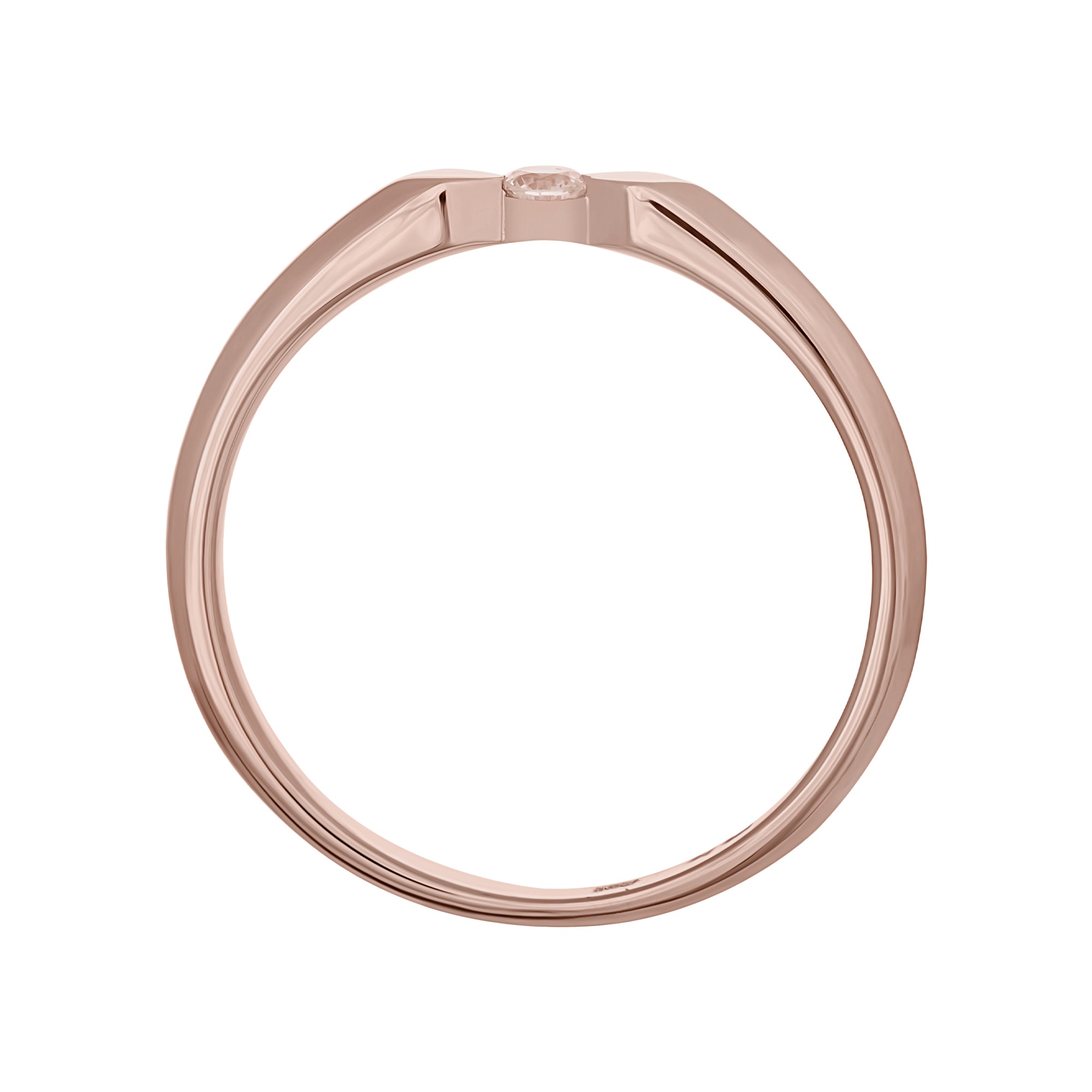 CAÏ Fingerring »925 Silber rosévergoldet mit Zirkonia«
