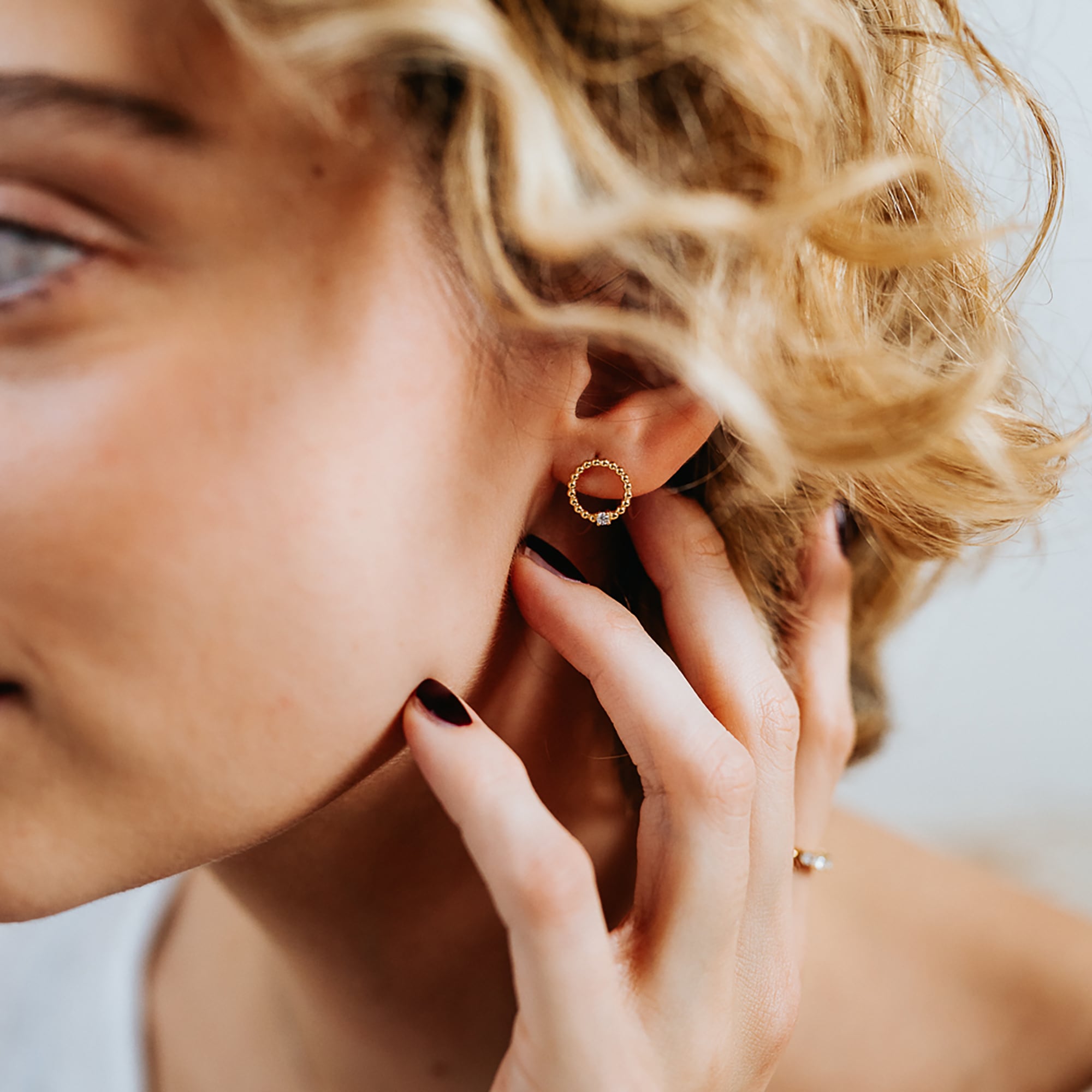 Julie Julsen Paar Ohrstecker »925/- Sterling Silber rhodiniert/vergoldet rund 80 Zirkonia«