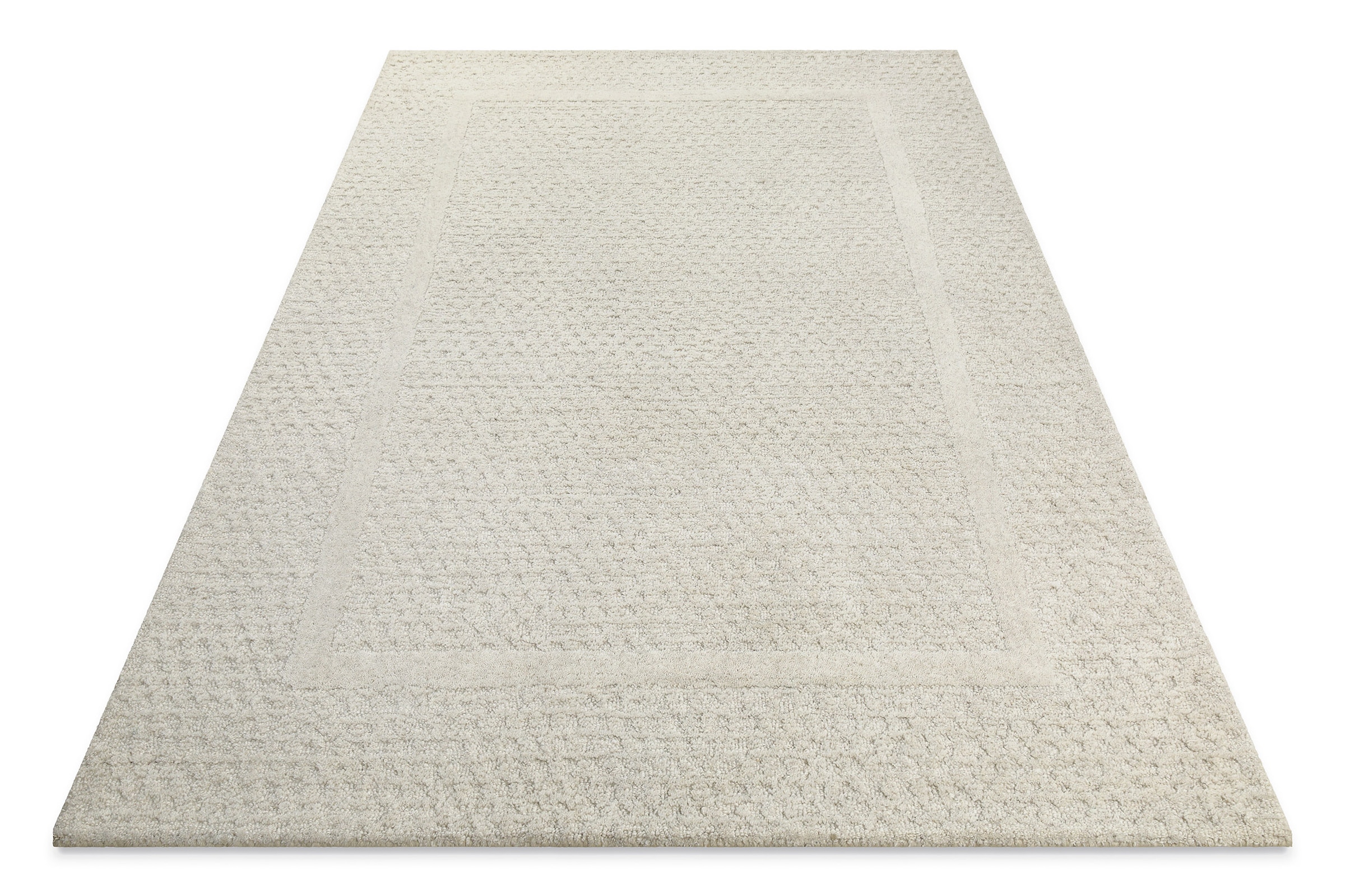 Wecon home Wollteppich »Hamptons THIRTYFIVE«, rechteckig, 15 mm Höhe, Läufer, Schurwolle, Kurzflor, Wohn- & Schlafzimmer, strukturiert
