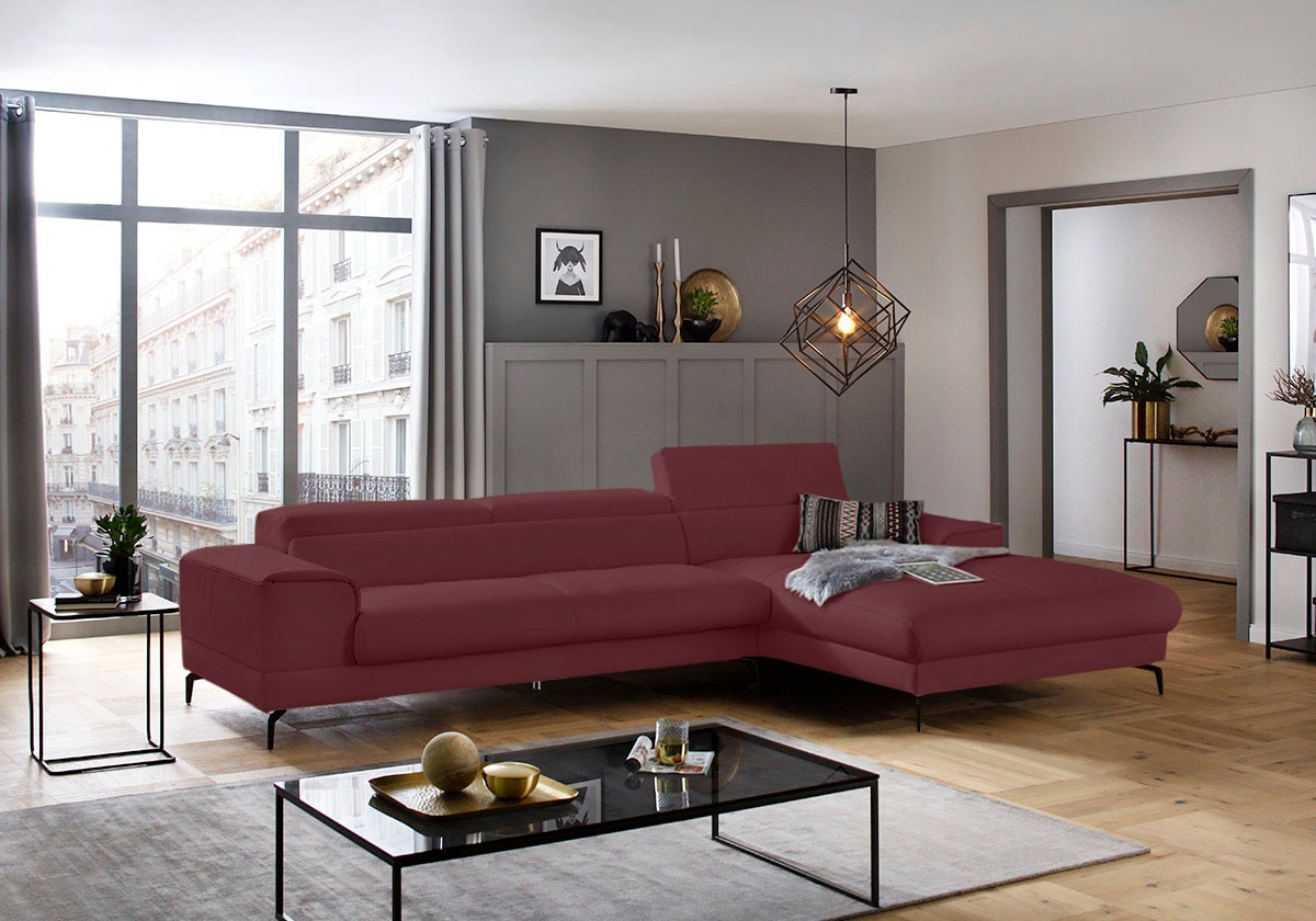 W.SCHILLIG Ecksofa "piedroo, Designsofa mit tollem Sitzkomfort, bequem, L-F günstig online kaufen