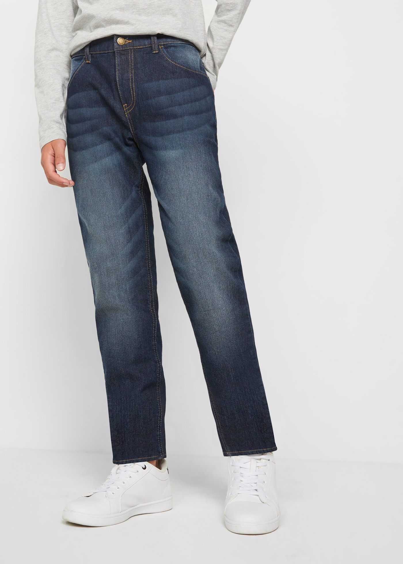 bonprix Slim-fit-Jeans mit Fleecefutter, verstellbarer Bund
