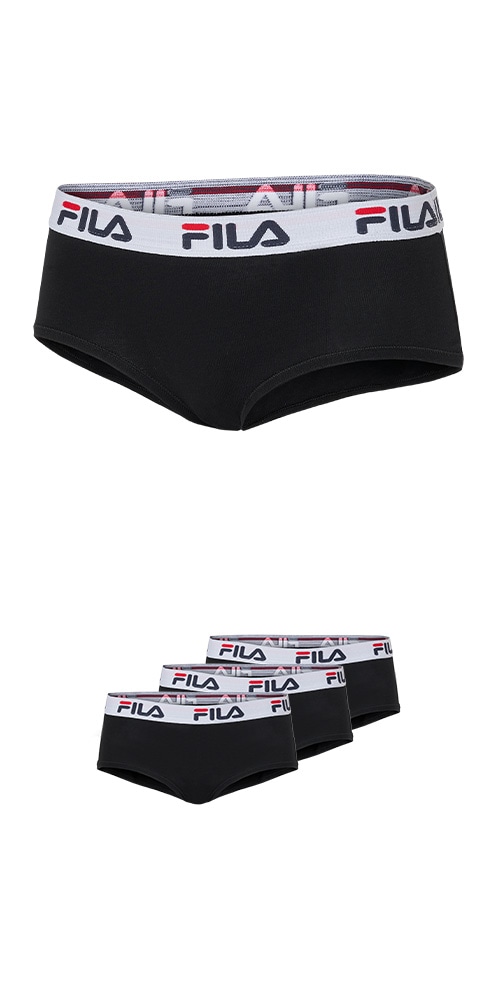 Panty FILA, Mädchen, Gr. 146/152, schwarz, Single Jersey, Obermaterial: 67% Baumwolle, 28% Polyester, 5% Elasthan, körpernah, Unterhosen Panty, mit